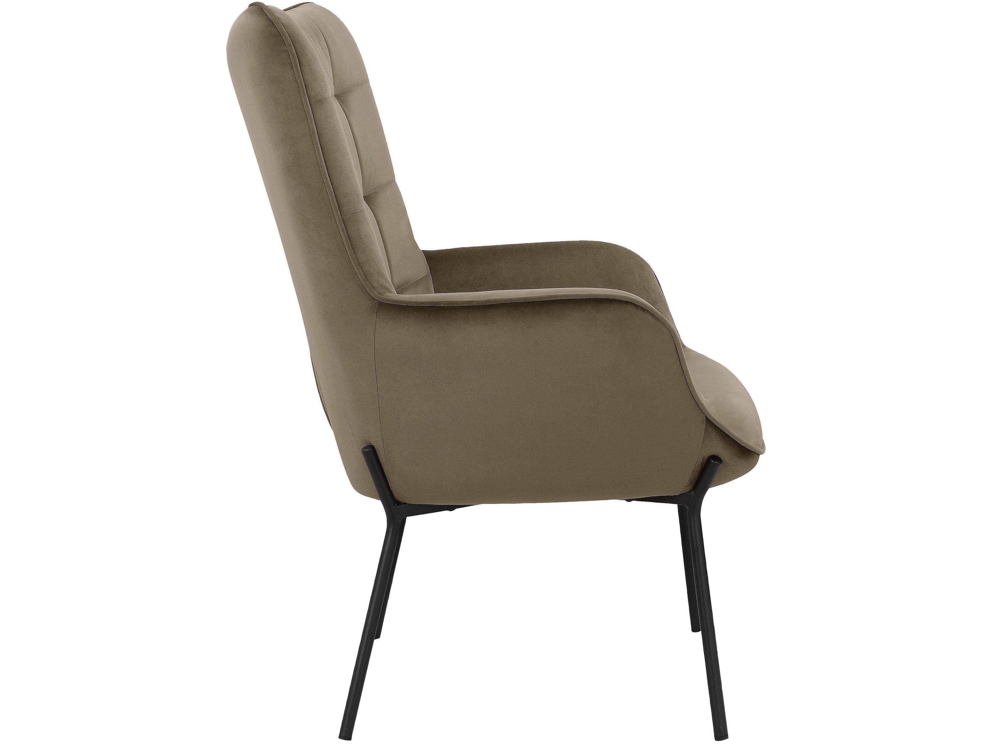 loft24 Loungesessel Bruce (1-St), Polstersessel, Sessel, Armlehnsessel, Metallgestell, Sitzhöhe 44 cm