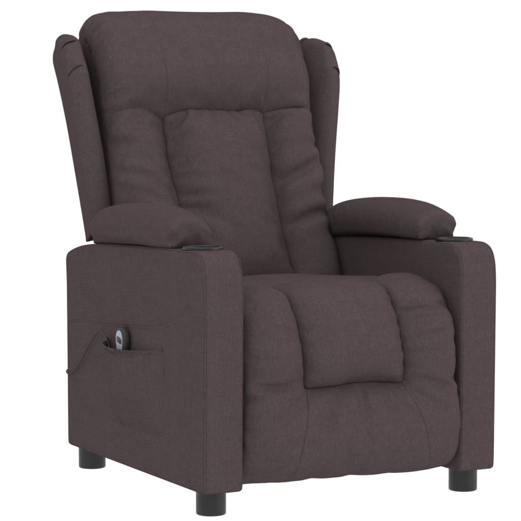 vidaXL Sessel Relaxsessel Elektrisch Dunkelbraun Stoff günstig online kaufen