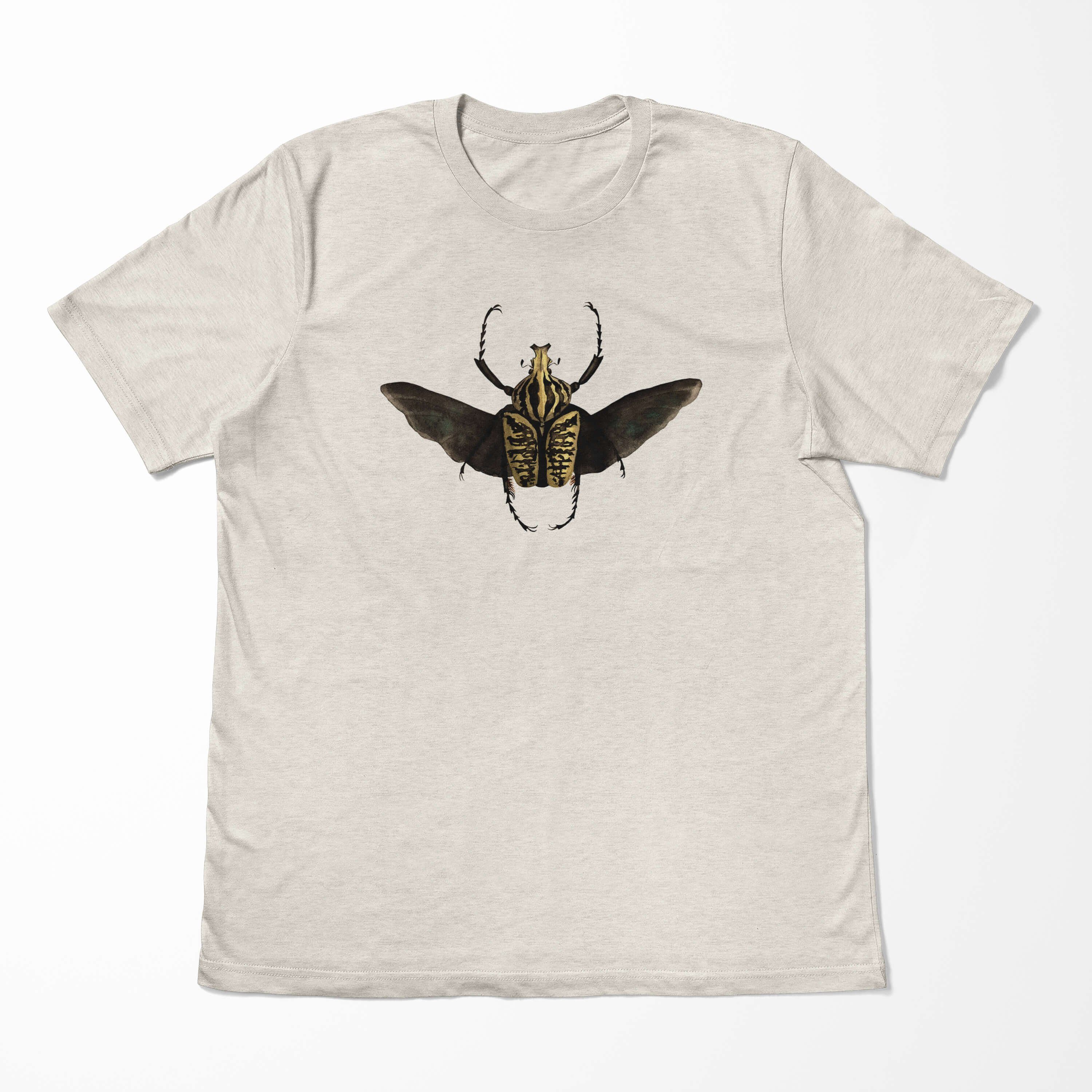 Bio-Baumwolle Farbe (1-tlg) Nachhaltig Motiv Sinus Aquarell Ökomode Käfer Organic Herren Art T-Shirt T-Shirt 100% Shirt