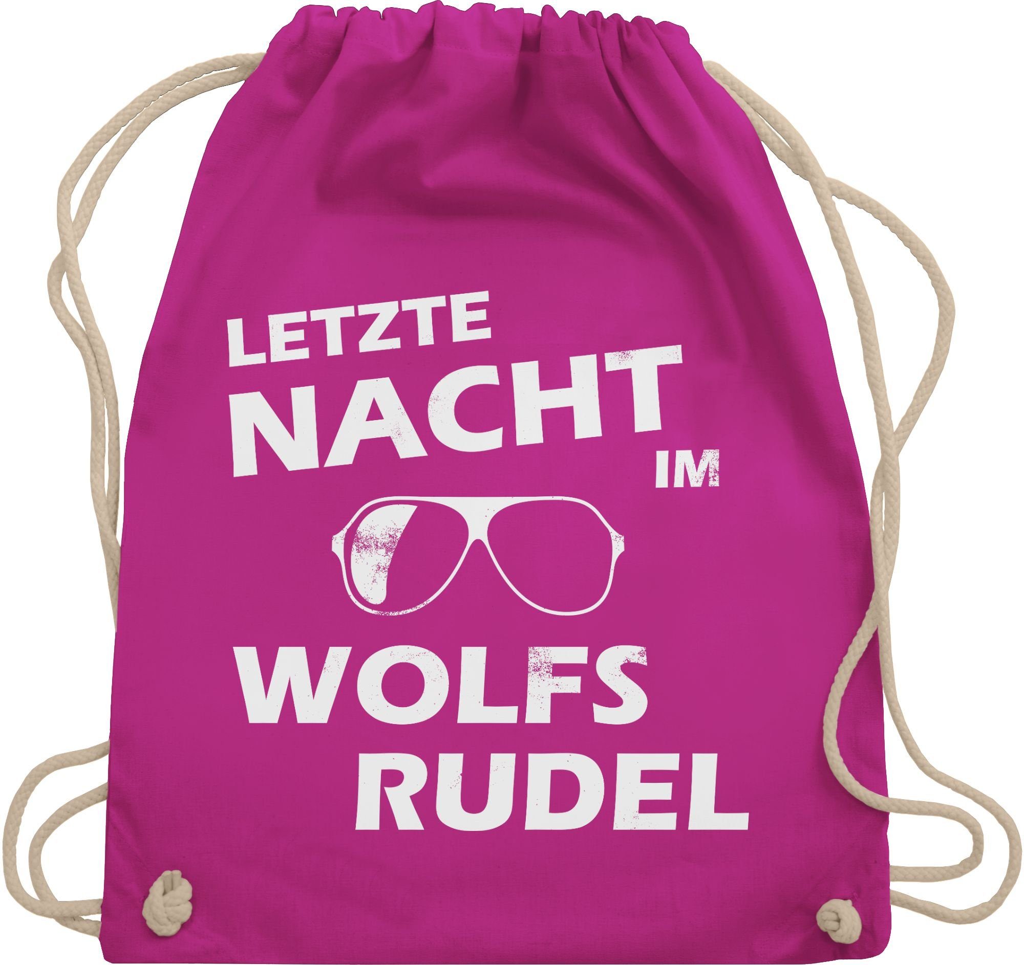 Shirtracer Turnbeutel Letzte Nacht im Wolfsrudel - Hangover, JGA Männer 2 Fuchsia