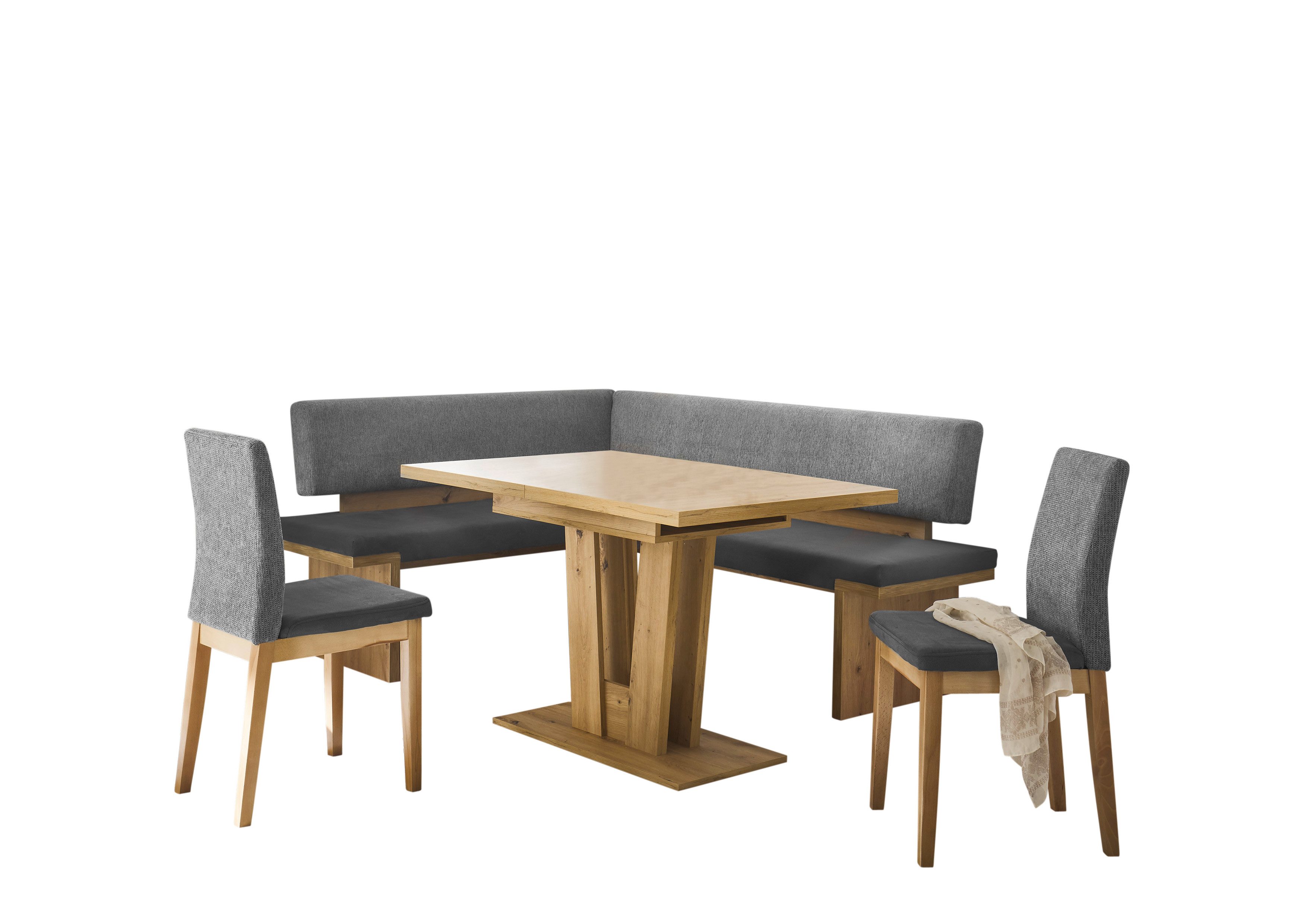 Stolebaenk Eckbankgruppe Manduria EBG VAVEFA Artisan Rechts, (Eckbank Set, 1x Eckbank, 1x Tisch,2x Stuhl)