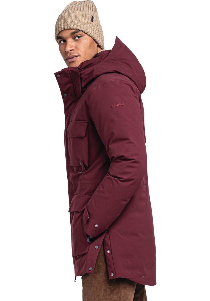 Schöffel Parka Winter-Daunenparka Ridgeland (wind- und wasserdicht, leicht) weinrot