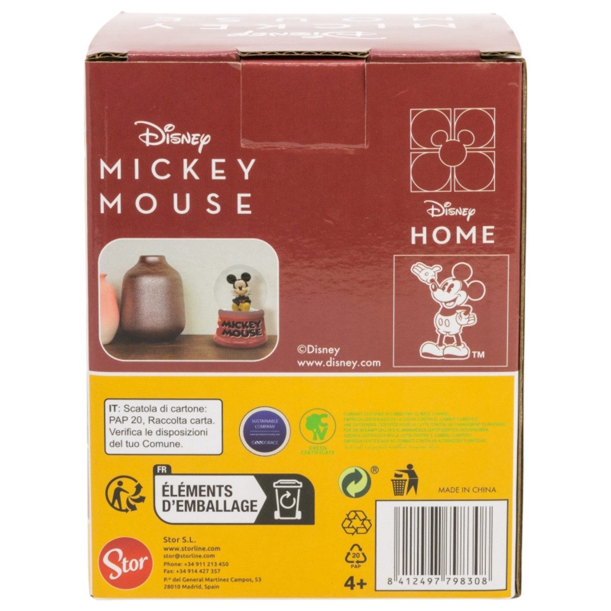 Disney Mickey Mouse Schneekugel Schneekugel aus Glas für Sammlung Deko und Kinderzimmer (1 St)