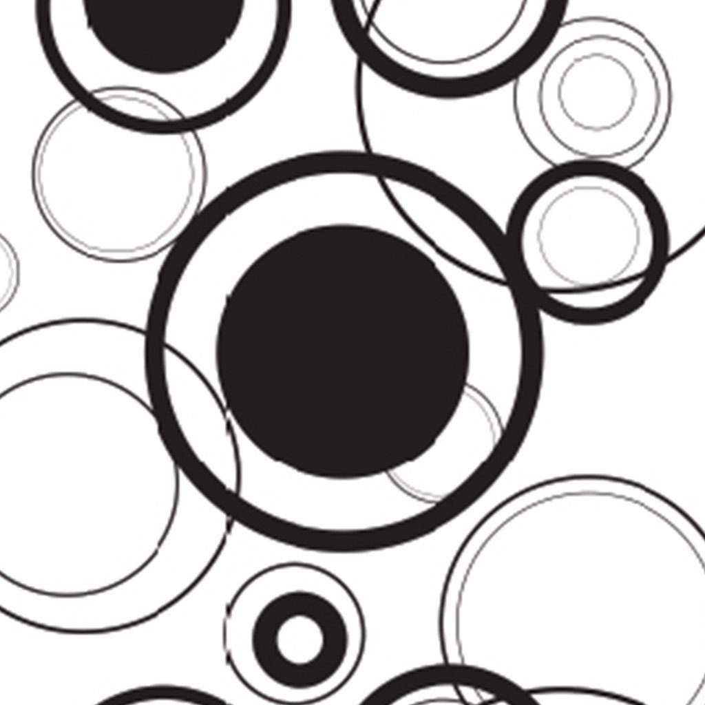 Kreisen Stück), Innenkissen bedruckt Kissenbezüge, schwarzen Kreismotiv, beidseitig (2 mit wahlweise (Dekokissen), einem Weiß Arsvita mit Kissenbezug