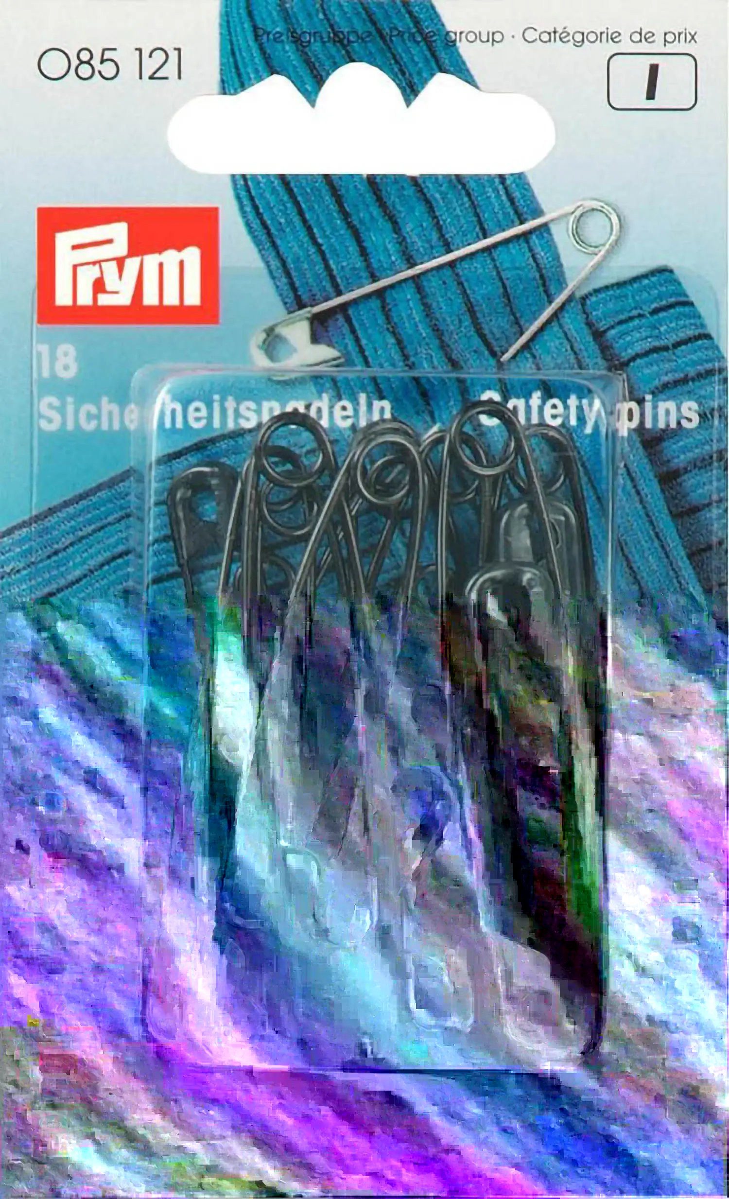Stofferia Stoff Sicherheitsnadeln ST 27/38/50 mm schwarz, Meterware