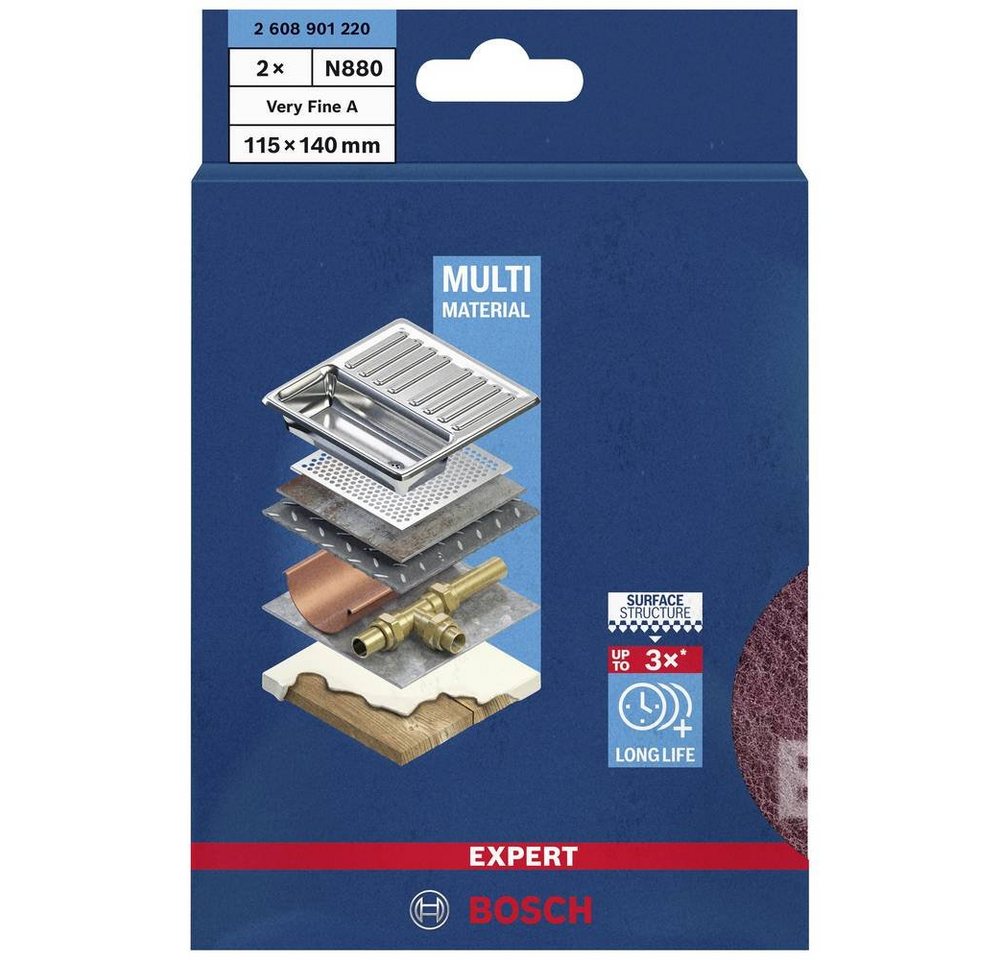 Thumbnail - BOSCH Schleifpapier Vliespad zum Handschleifen, 115 x 140 mm
