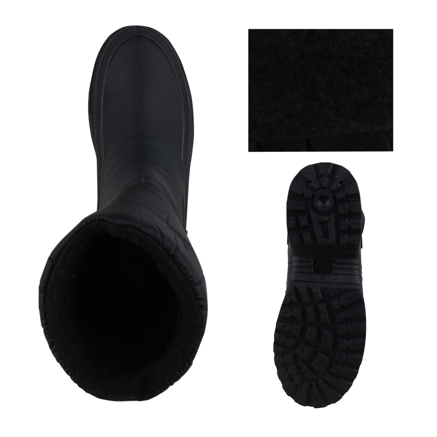VAN HILL 836020 Winterstiefel Damen Stiefel Warm Gefütterte Winterstiefel Gesteppt Schlupf-Schuh
