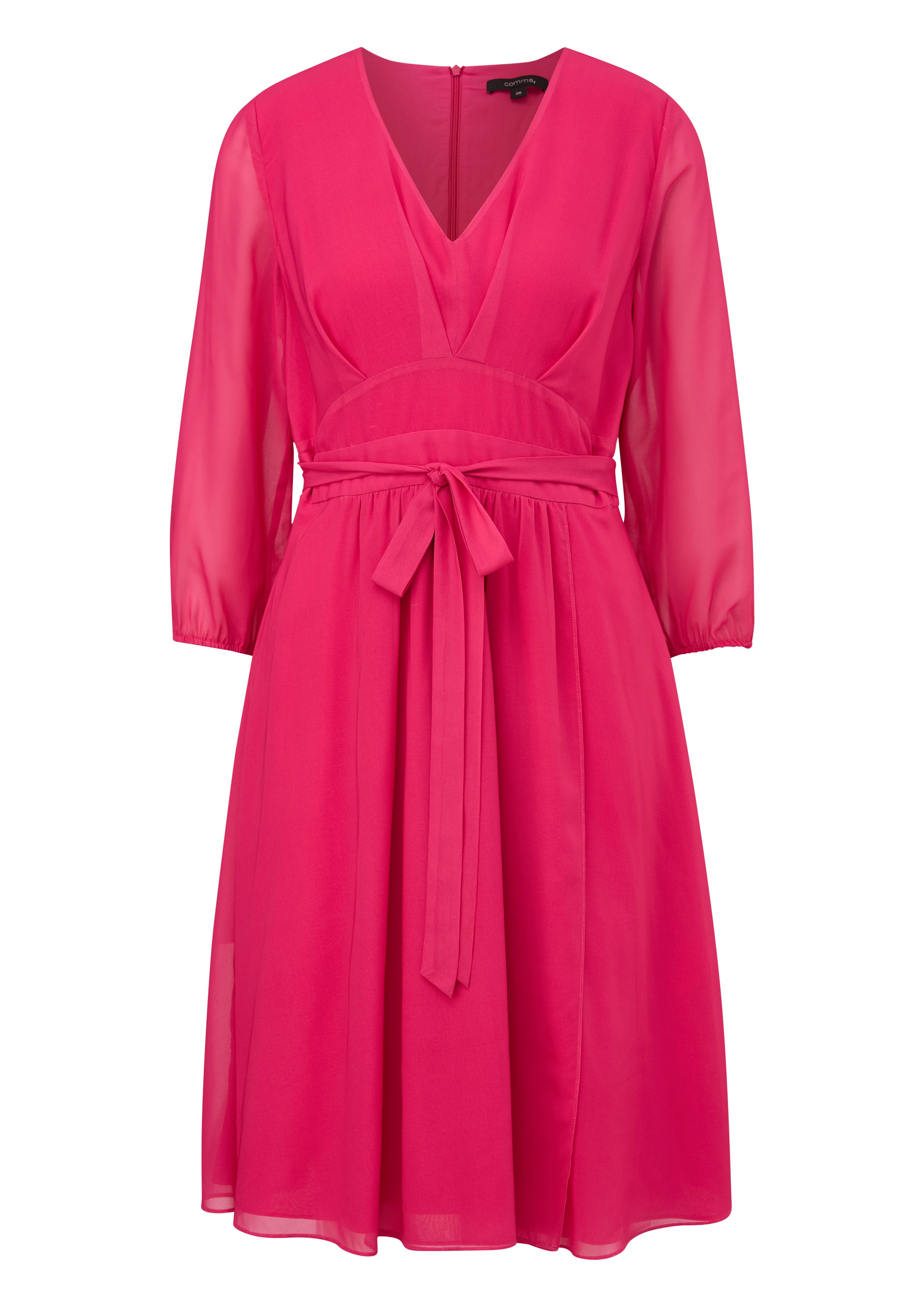 Maxikleid Kurzes Kleid mit Bindegürtel