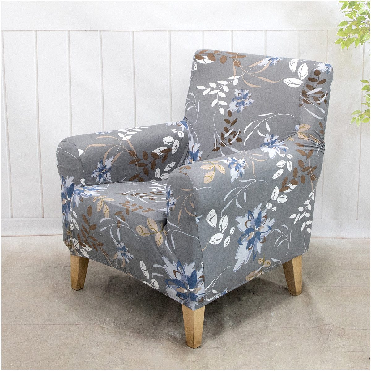 Qelus Sesselhusse Stretch Sofa Überzug, Grau