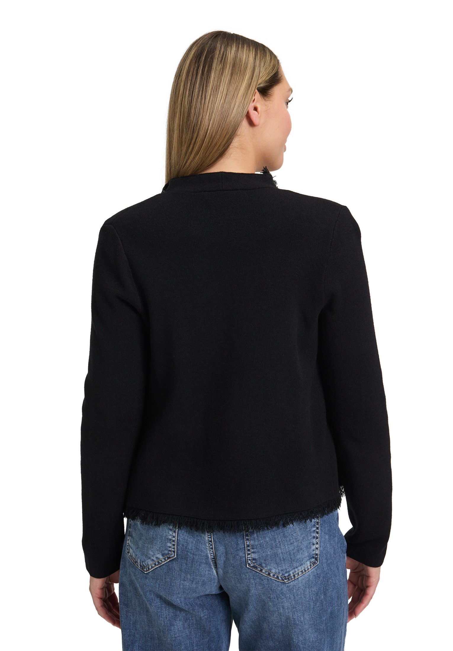 Cartoon Strickjacke Damen mit Fransen (1-tlg)