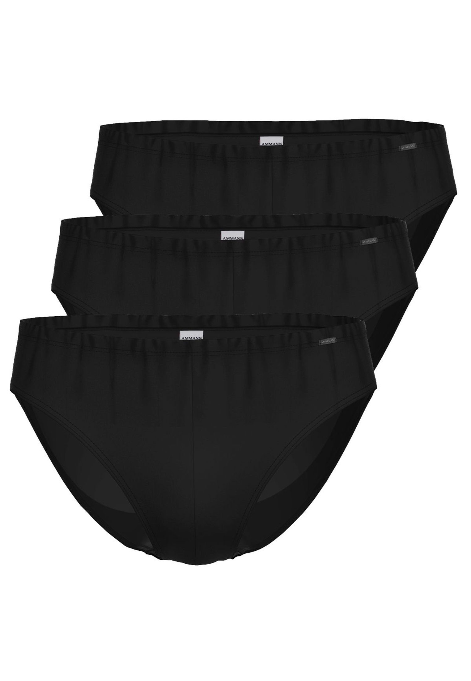 / Ammann Unterhose - (Spar-Set, Modal Micro Eingriff 3-St) - Schwarz Slip 3er Pack Ohne Slip