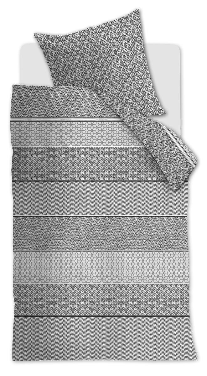 Rivièra Maison Bettwäsche Bettwäsche Marley Grey 135x200 Grau, Baumwolle, 2 teilig, bettwäsche 135x200 baumwolle reißverschluss warm baumwolle bettwäsche