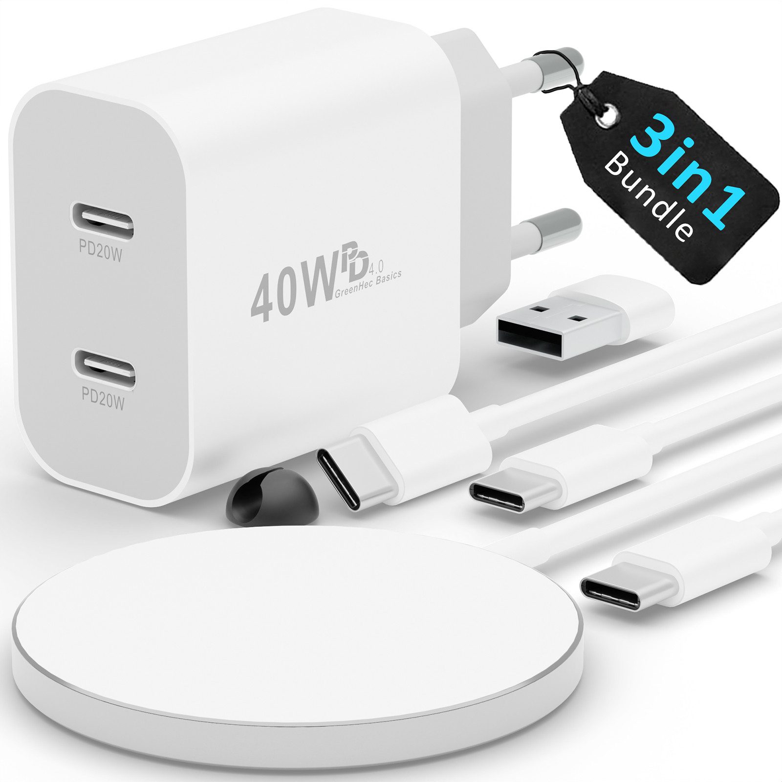 MagSafe Ladegerät für Apple iPhone 15 16 Pro Max Ladepad Power Adapter Wireless Charger