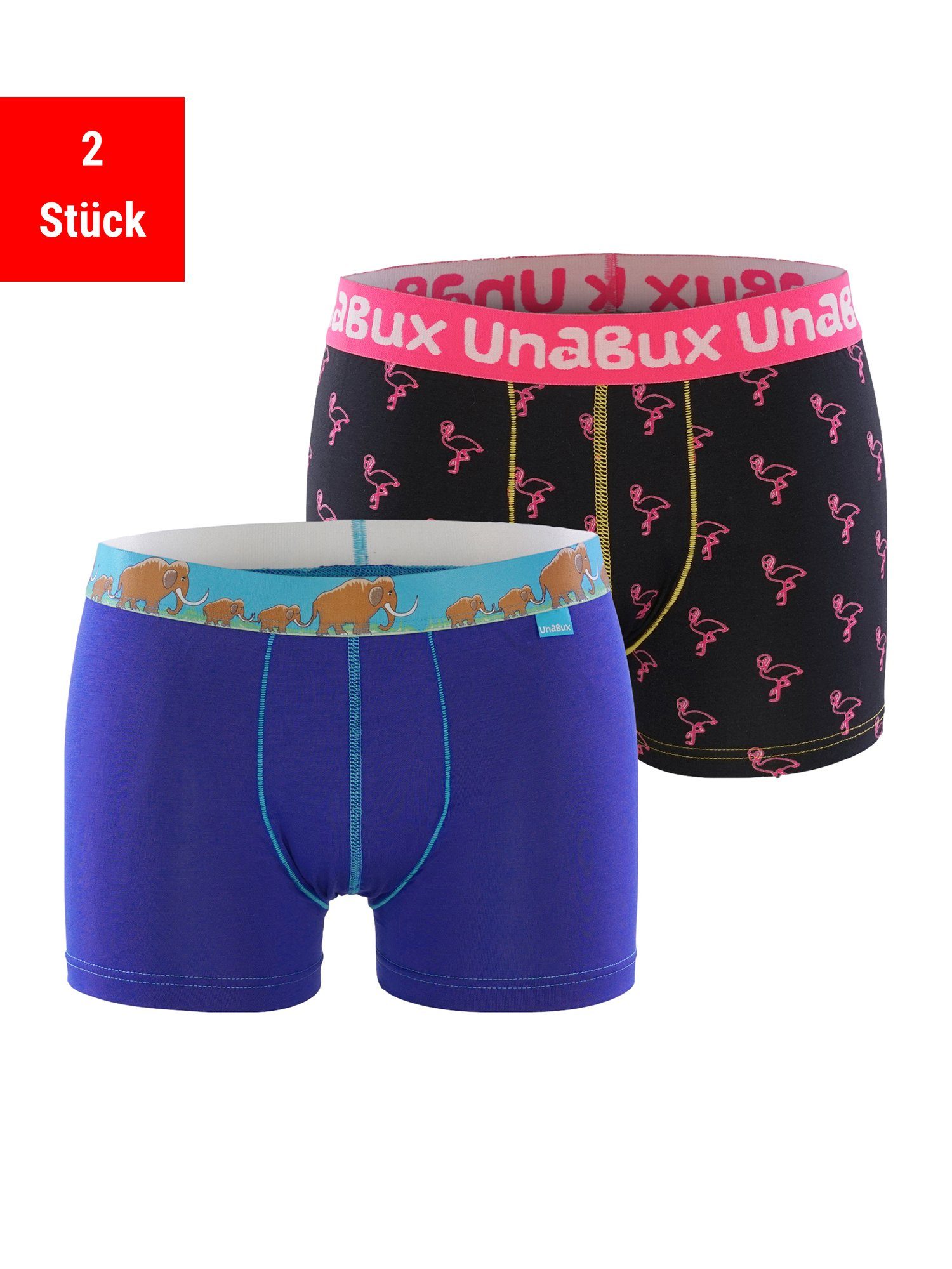 UnaBux Retro Pants Boxer Briefs MAMOUTH HIKE / FIVE FINGERS (2-St) JAMES FLAMINGO