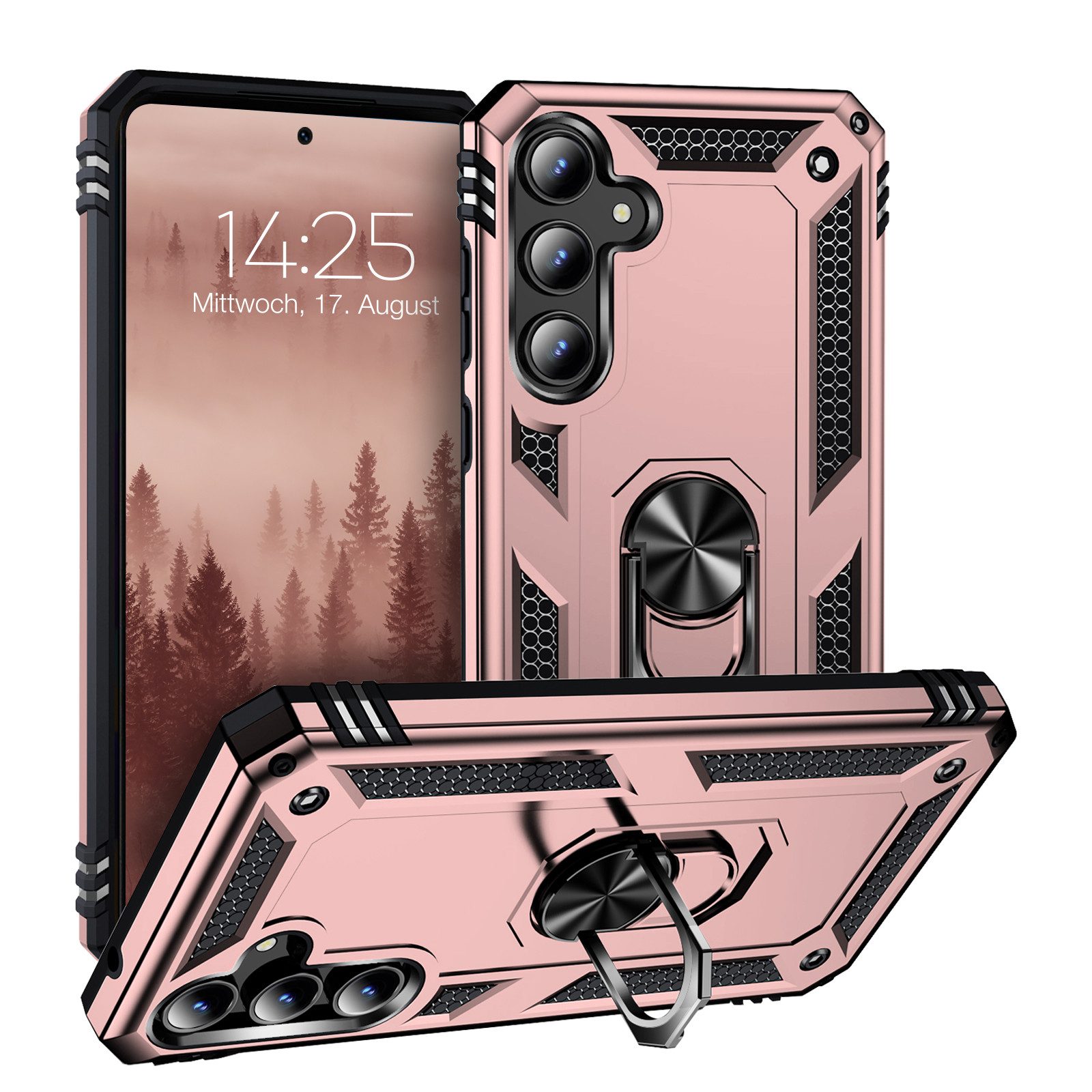 Tec-Expert Handyhülle Outdoor Cover Hülle für Samsung Galaxy A35 5G 6.6 Zoll, 6.6, Premium Hülle aus verstärktem Polycarbonat