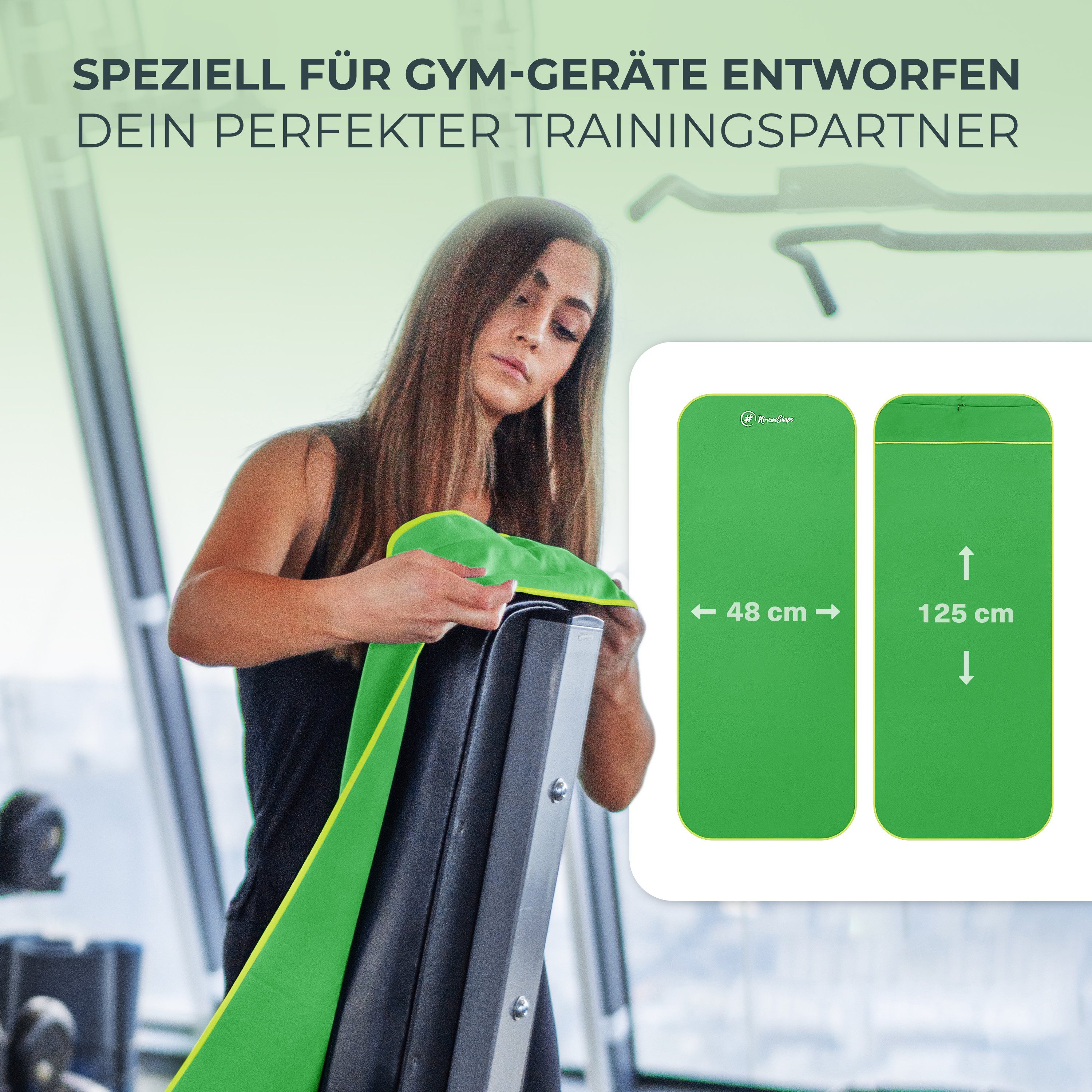 NirvanaShape Sporthandtuch Fitness-Handtuch mit Magnet-Clip, Mikrofaser Spo günstig online kaufen