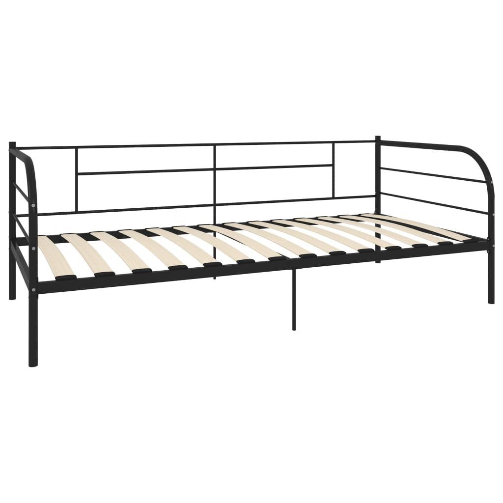 vidaXL Bett Tagesbett-Rahmen Schwarz Metall 90×200 günstig online kaufen