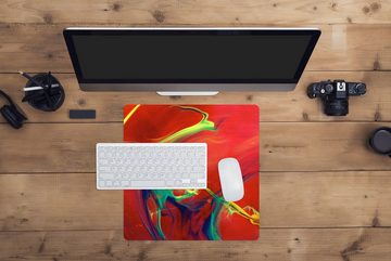 MuchoWow Gaming Mauspad Kunst - Tinte - Farben - Psychedelisch (1-St), Mousepad mit Rutschfester Unterseite, Gaming, 40x40 cm, XXL, Großes