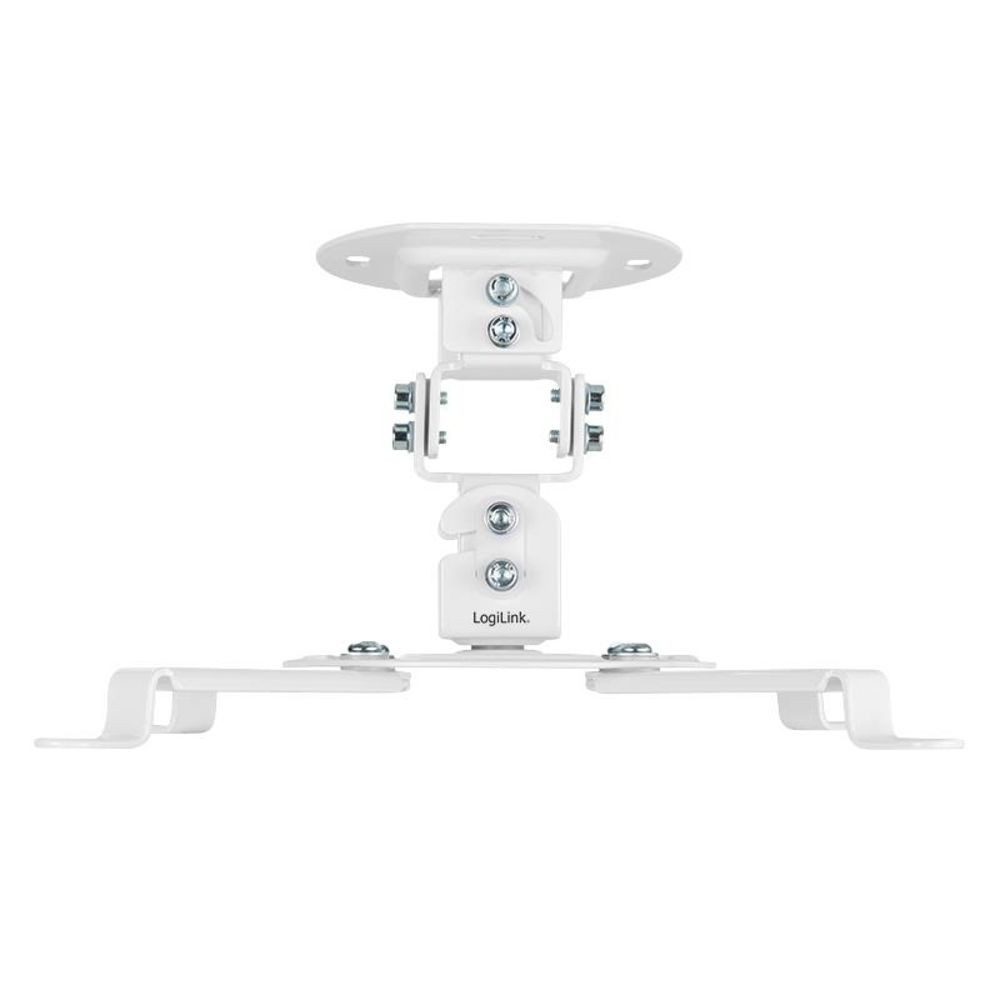 LogiLink Beamer-Deckenhalterung BP0057, (bis 12,50 Zoll, 1x Projektorhalterung, 1-tlg., bis zu 13,5 kg, Projector Mount Armlänge 150 mm Aluminium weiß neigbar drehbar)