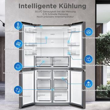 Midea Kühl-/Gefrierkombination MDRF632FIE28, 177.5 cm hoch, 83.3 cm breit