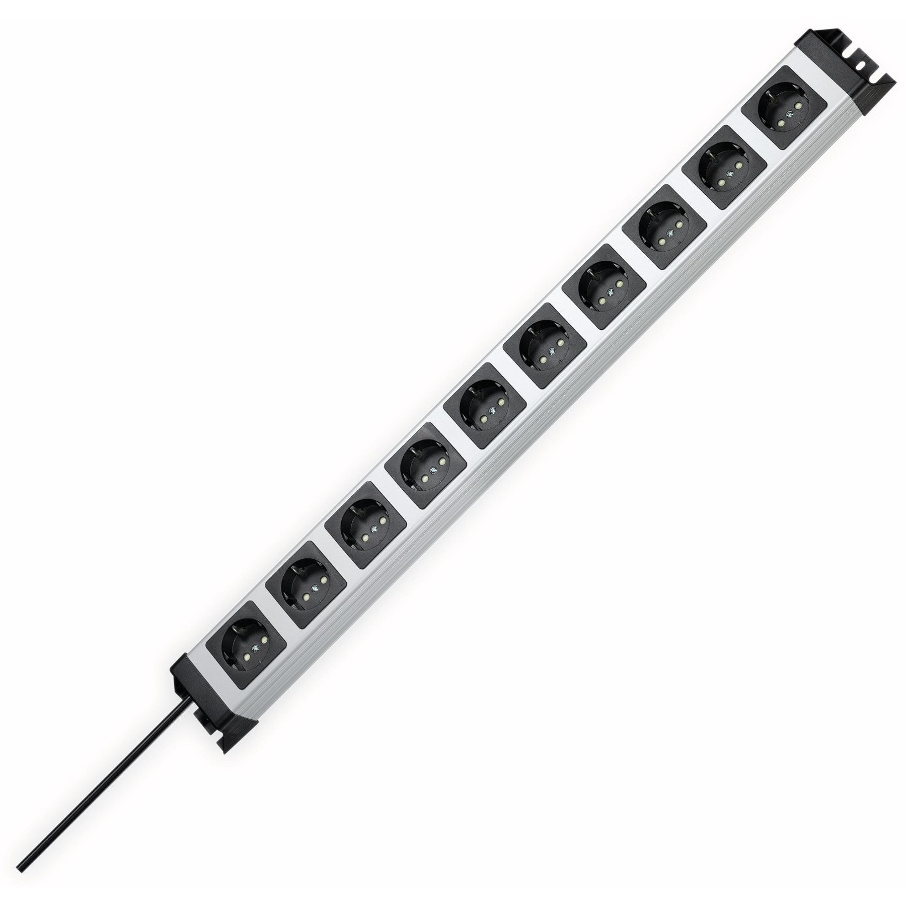 Kopp KOPP Розеткиleiste POWERversal, 10-fach, silber/schwarz Mehrfachsteckdose