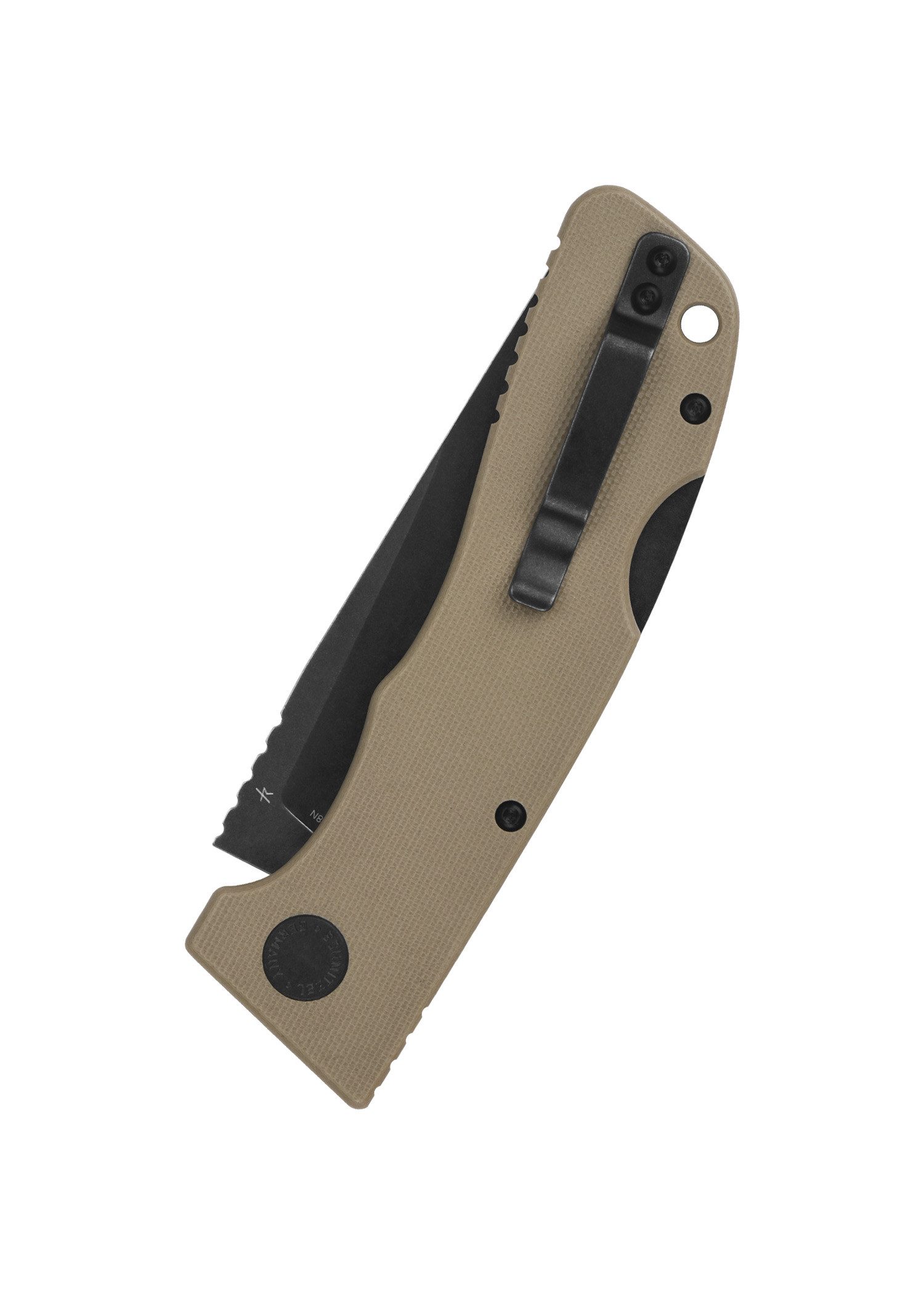 Schnitzel Taschenmesser Schnitzel KVAR G10 Braun Taschenmesser mit Hosenclip, (1 St), Hosenclip