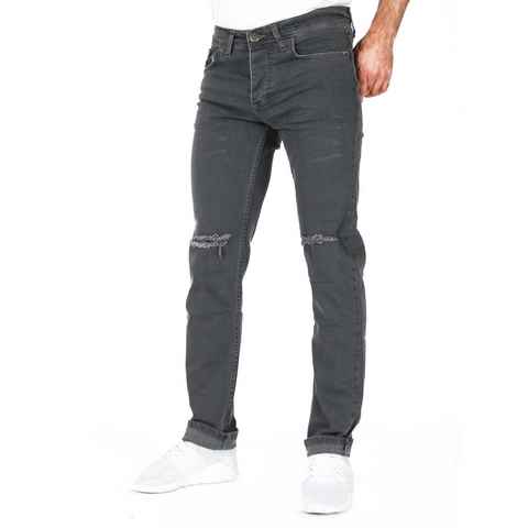 G.L. STYLE Slim-fit-Jeans Destroyed Stretch Jeans - 4245 Grau - Länge 30