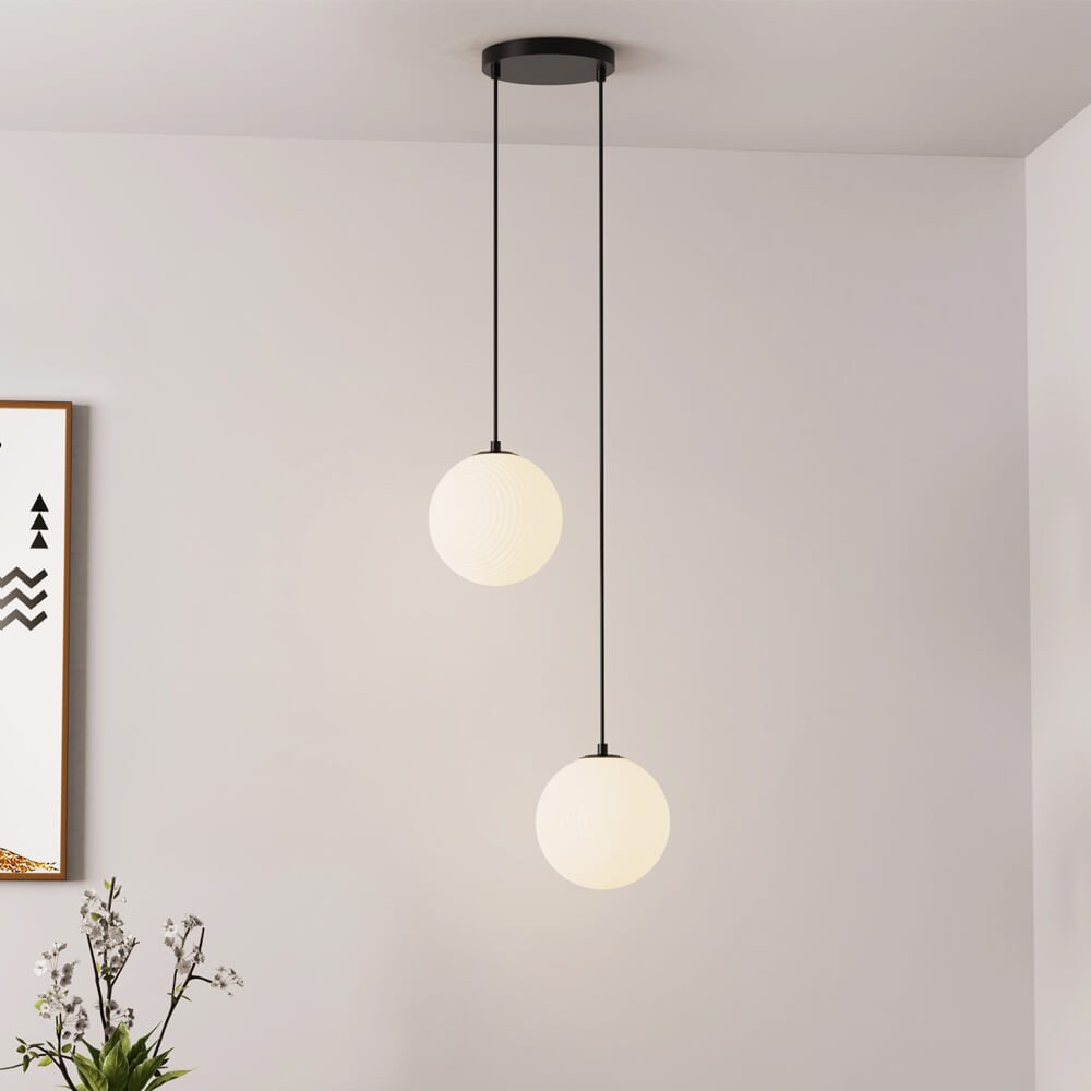 HOME DELUXE Deckenleuchte Hängeleuchte, Kugelförmige Lampenschirme, günstig online kaufen