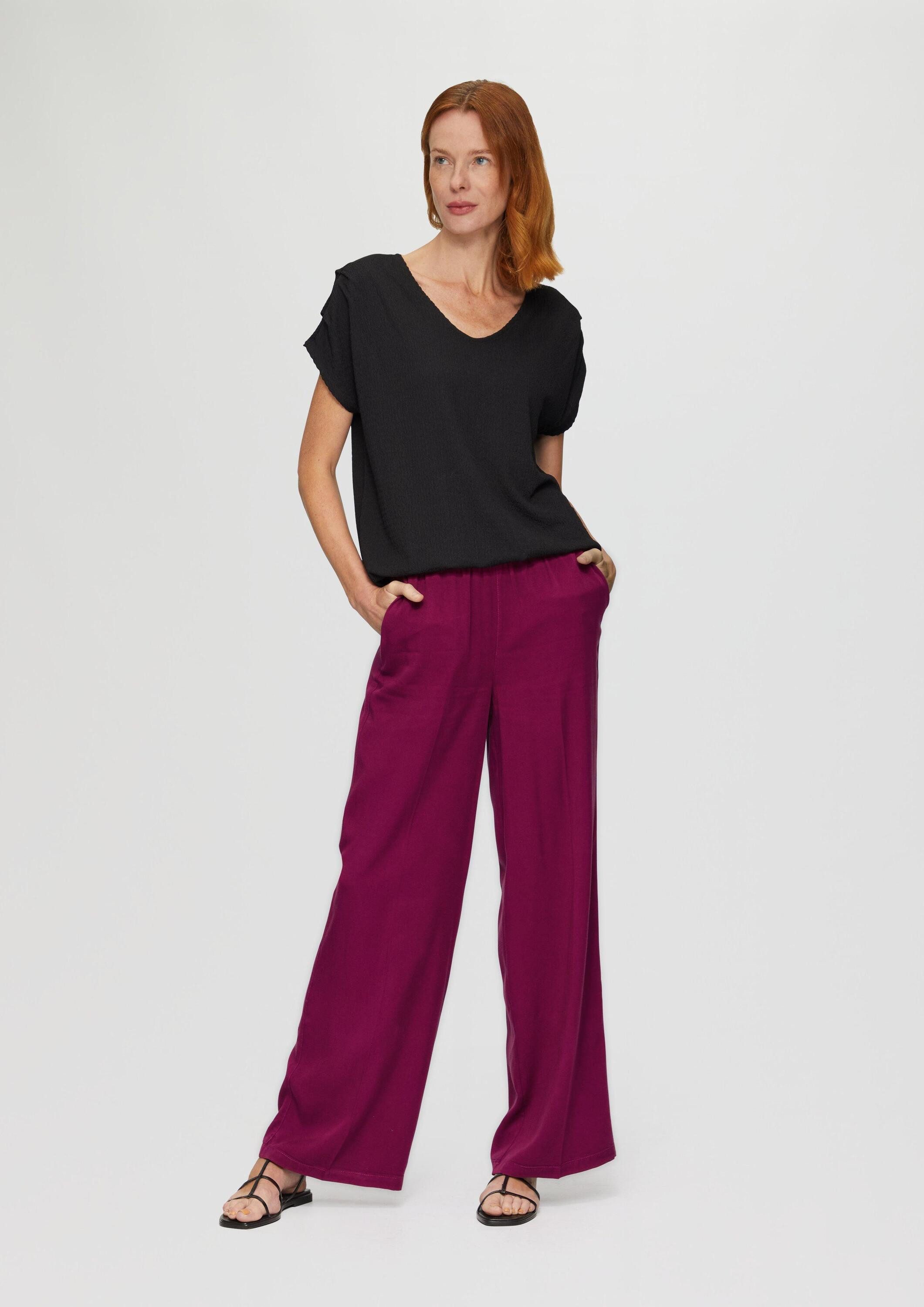 s.Oliver Chinos Hose Lyocellhose mit weitem Bein