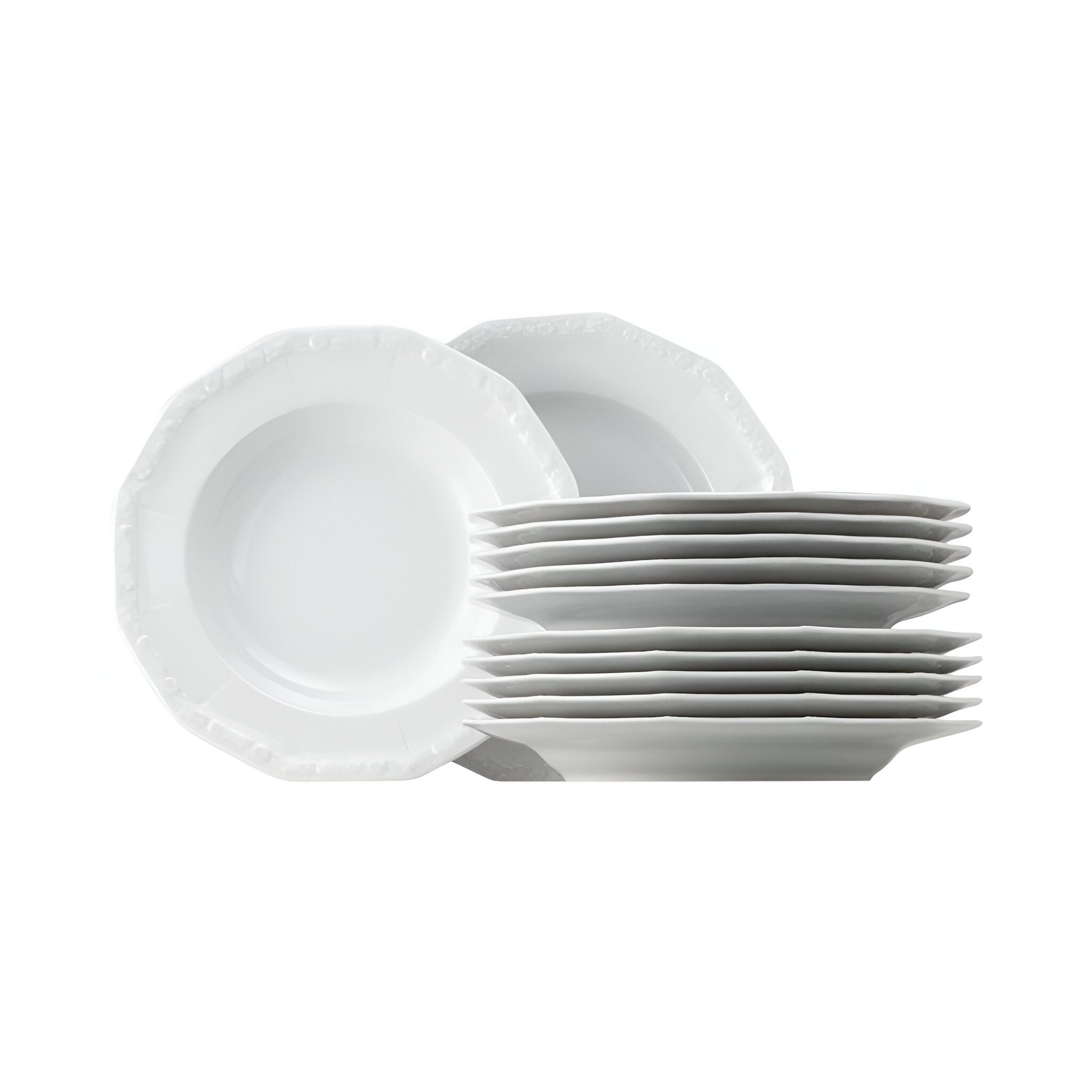 Rosenthal Tafelservice Tafelset 12-tlg. - Rosenthal Maria Weiss (12-tlg), 6 Personen, Porzellan, Lebensmittelkontaktsicher