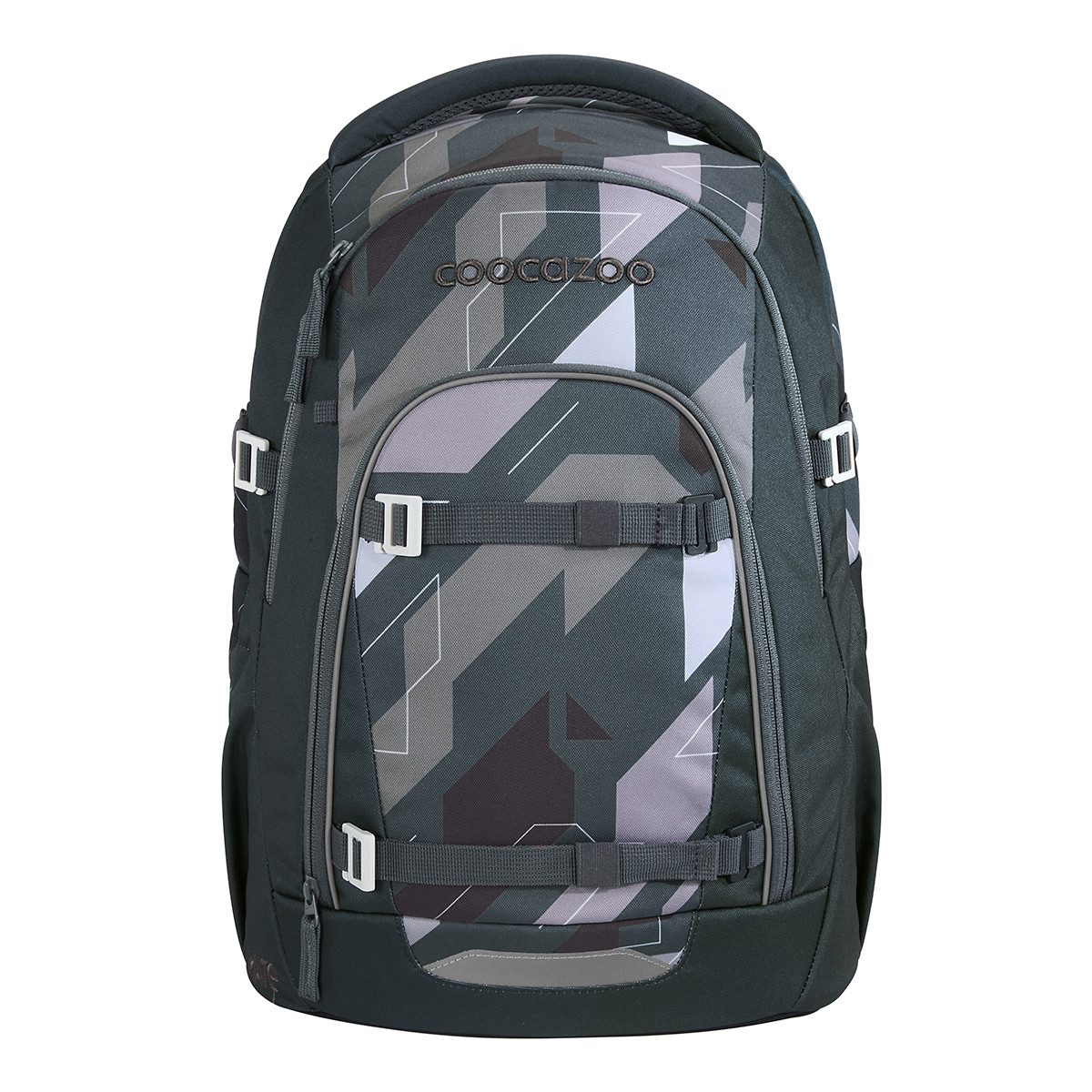 coocazoo Schulranzen Schulrucksack-Set MATE Dark Race 2-teilig (2-teilig), ergonomisch, Körpergröße: 135 - 180 cm, Easy-Grow-System