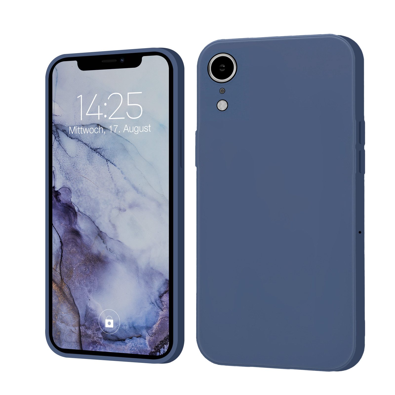 Tec-Expert Handyhülle SoftGrip Cover Hülle für Apple iPhone XR, Cover Bumper Case viele Farben wahlweise mit Glas