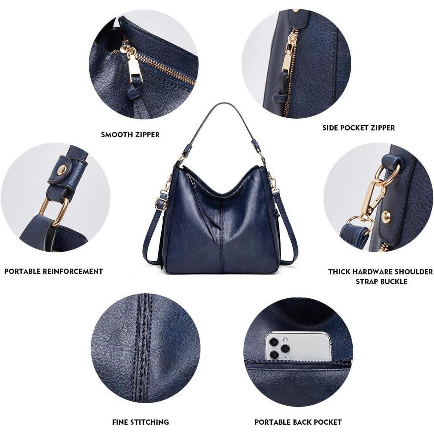 LuxusKollektion Handtasche Damentasche Set Handtasche Schultertasche Geldbörse PU Leder Damen