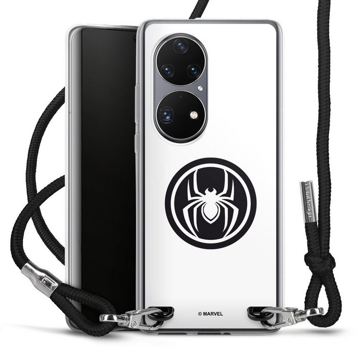 DeinDesign Handyhülle Spider-Man Spider Logo White Huawei P50 Pro Handykette Hülle mit Band Case zum Umhängen
