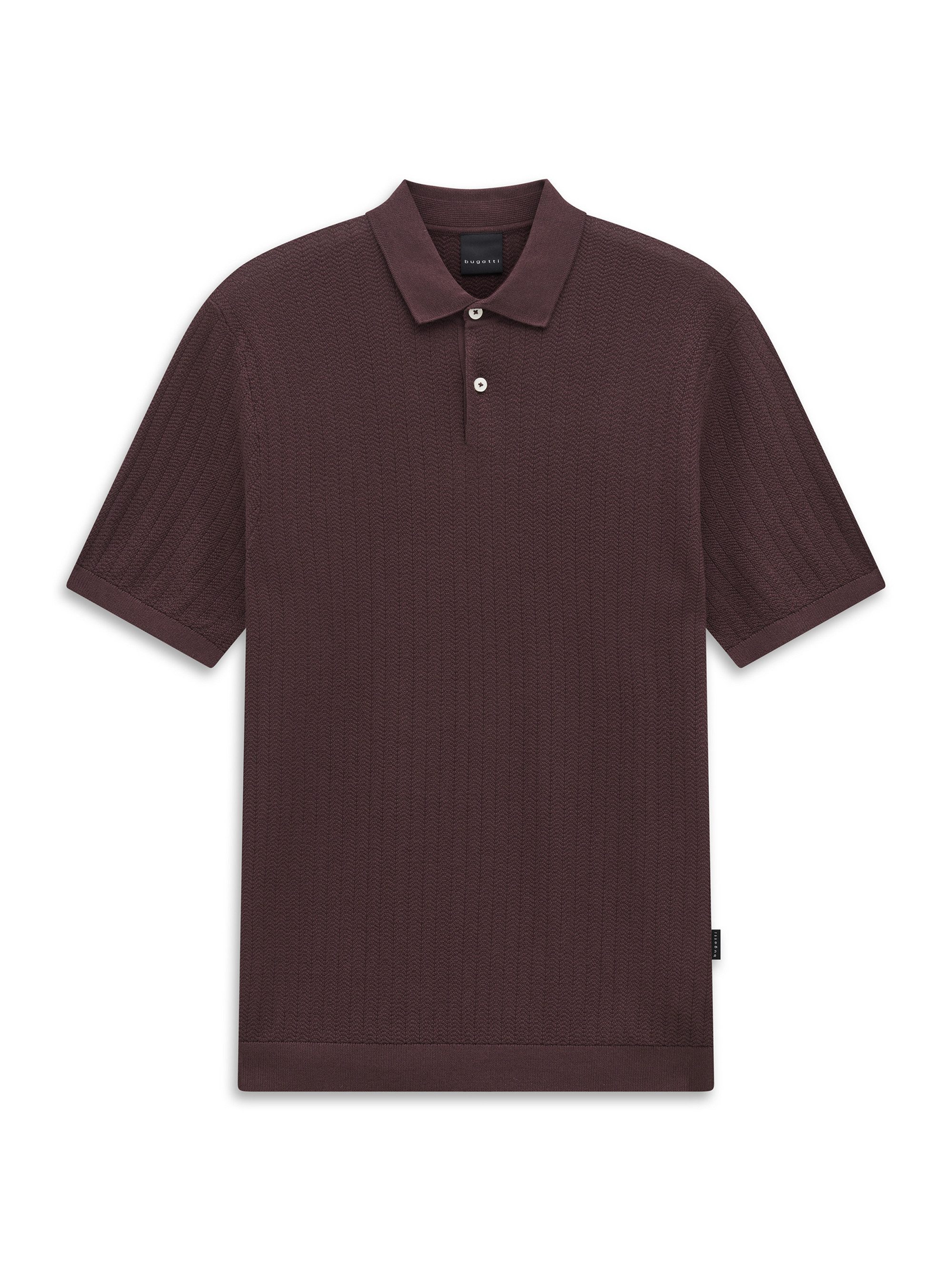 bugatti Poloshirt Regular Fit Regular Fit Kurzarm Baumwolle Polokragen