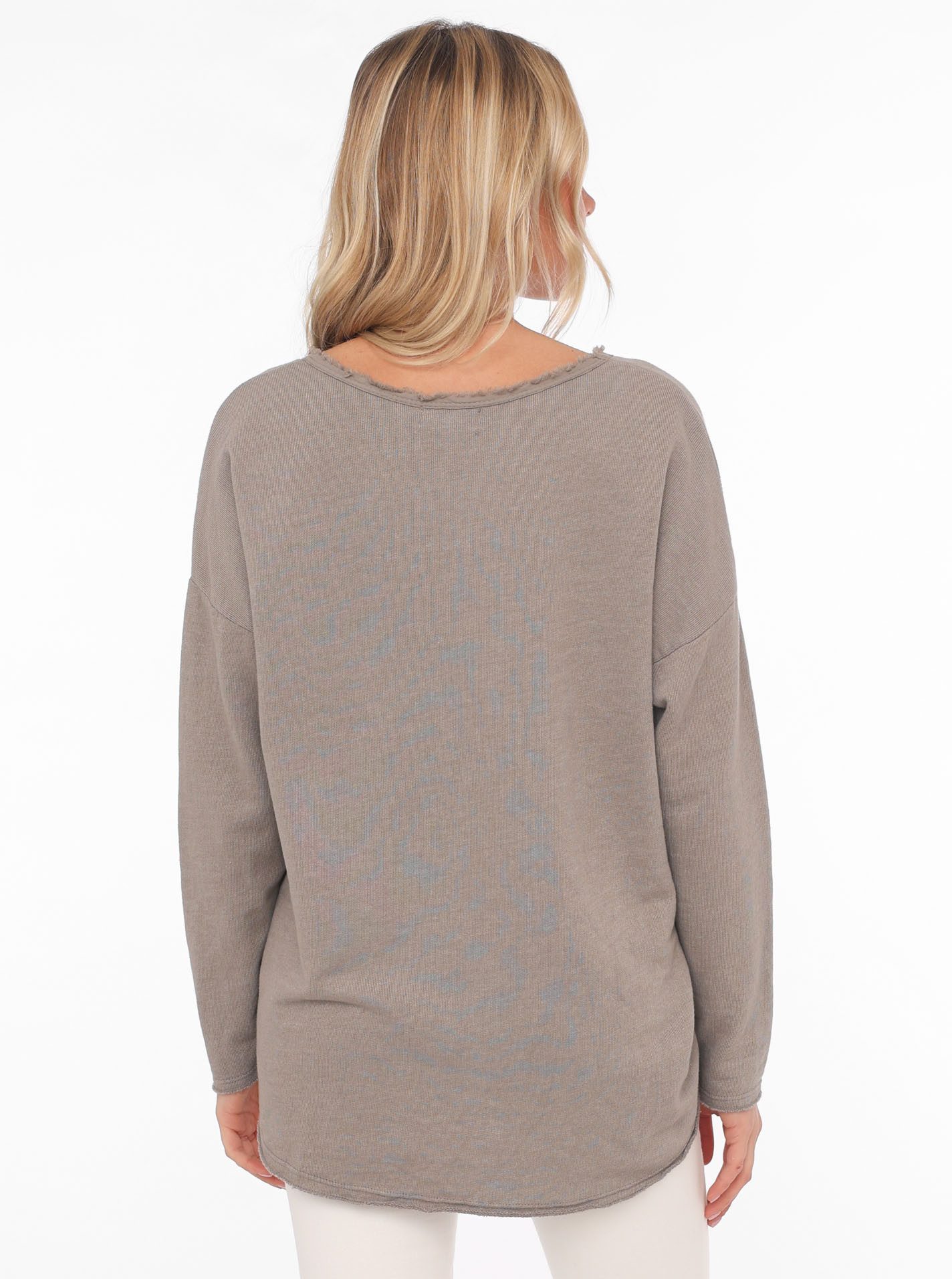 Zwillingsherz Sweatshirt "Positive Mind" Mit V-Ausschnitt günstig online kaufen