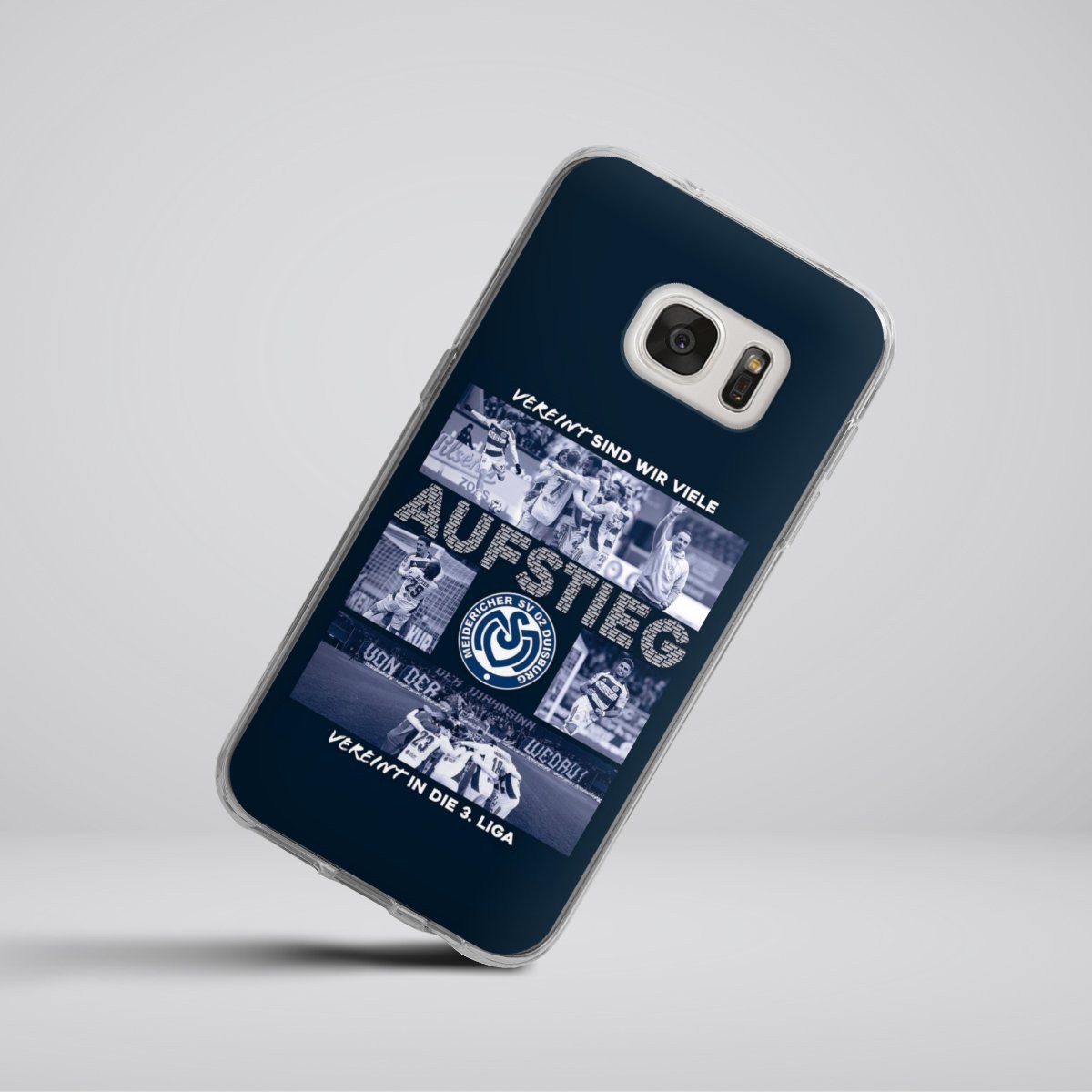 DeinDesign Handyhülle MSV Duisburg Aufstieg Offizielles Lizenzprodukt, Samsung Galaxy S7 Silikon Hülle Bumper Case Handy Schutzhülle