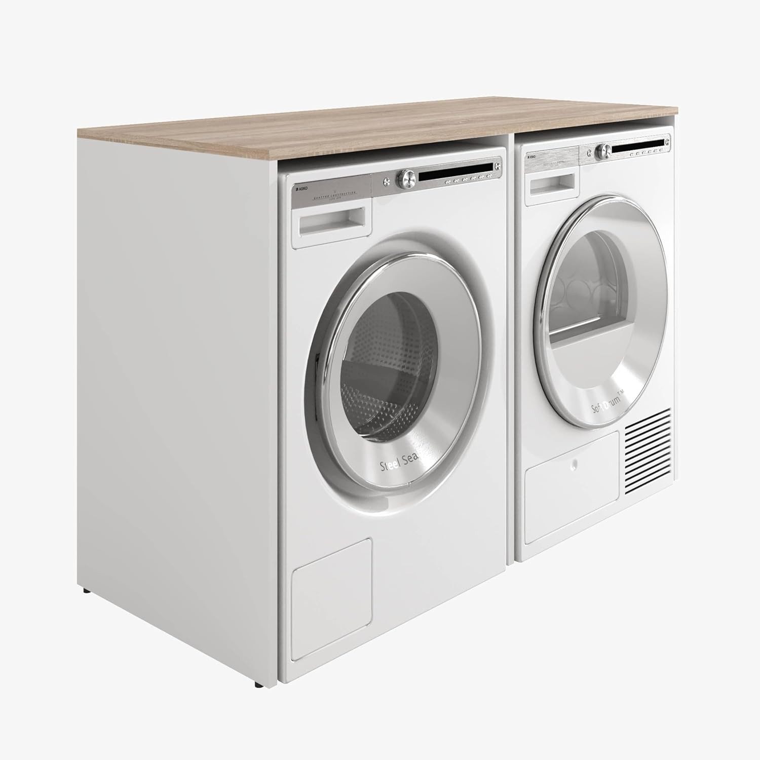 Platan Room Waschmaschinenumbauschrank DORA Waschmaschinenschrank 130 cm breit Überbauschrank Waschmaschine oder Wäschetrockner Schrank für Bad