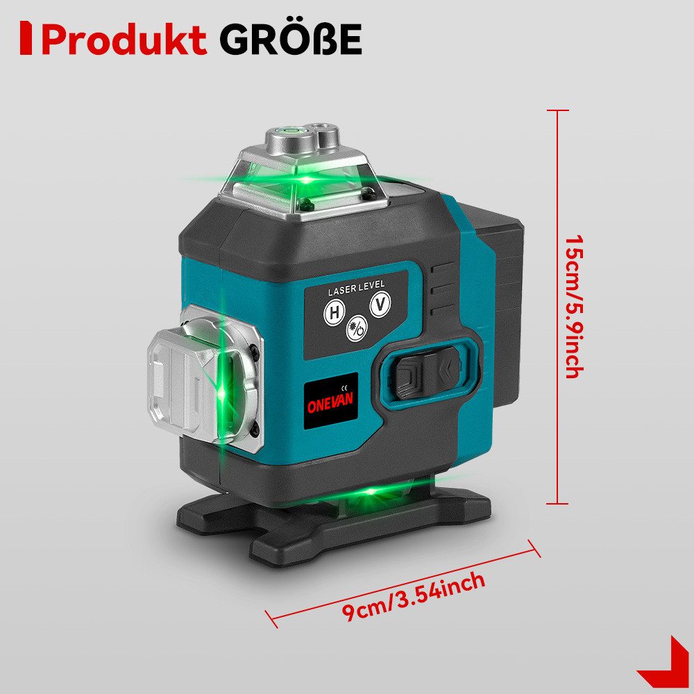 ONEVAN Laserwasserwaage 16 Linien Laser Level günstig online kaufen