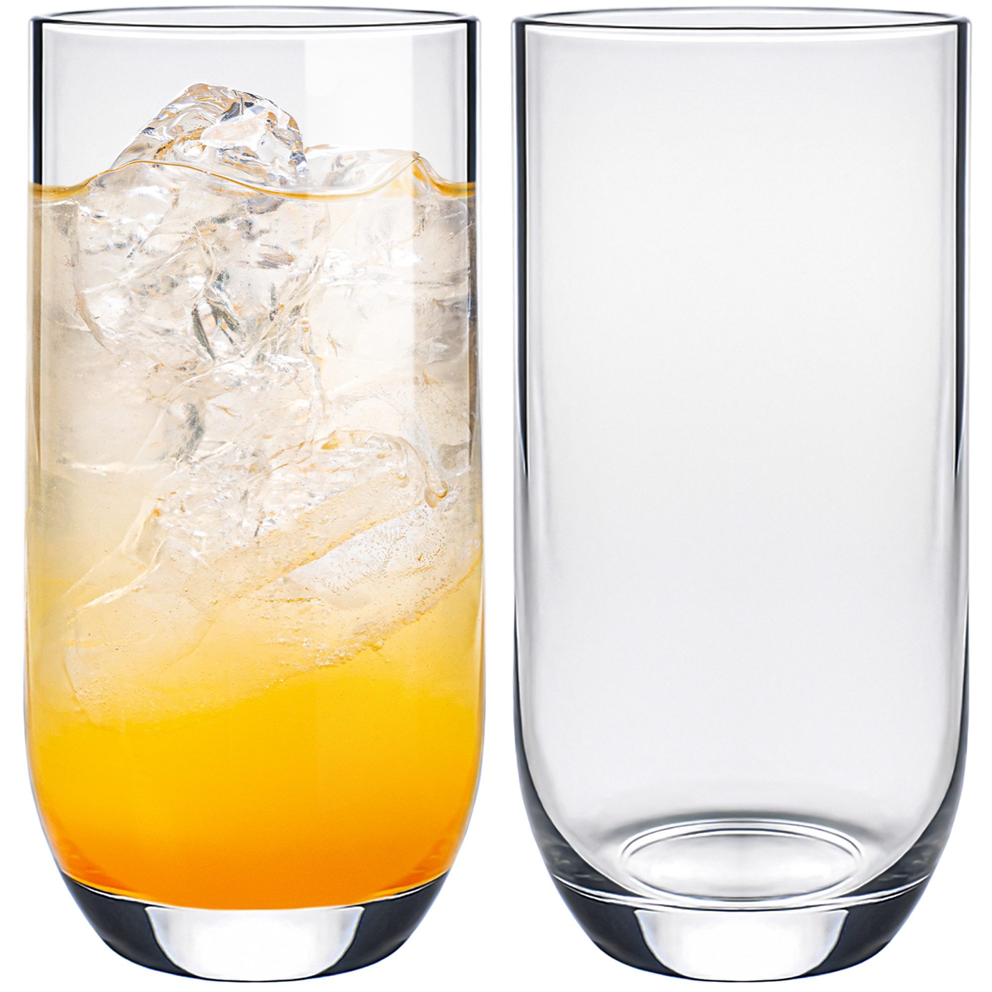 KONZEPT Стекло-Set Trinkgläser Set 6/12-teilig, Transparente 400ml, Wassergläser Set, Ideal für Saft, Cocktails, Longdrinks, Eiskaffee