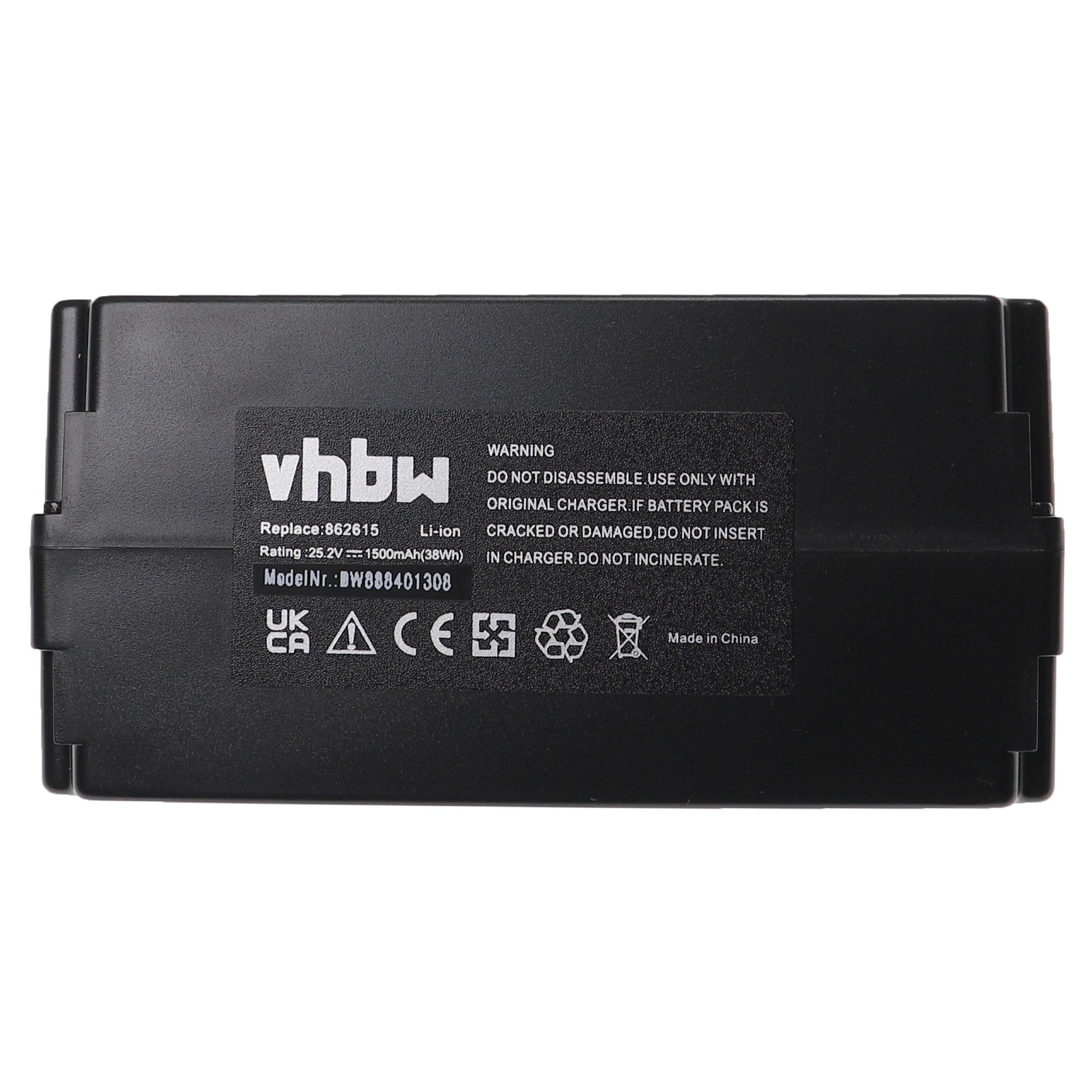 vhbw kompatibel mit Ferrex R800 mAh Akku Easy+ (25,2 1500 Li-Ion V)