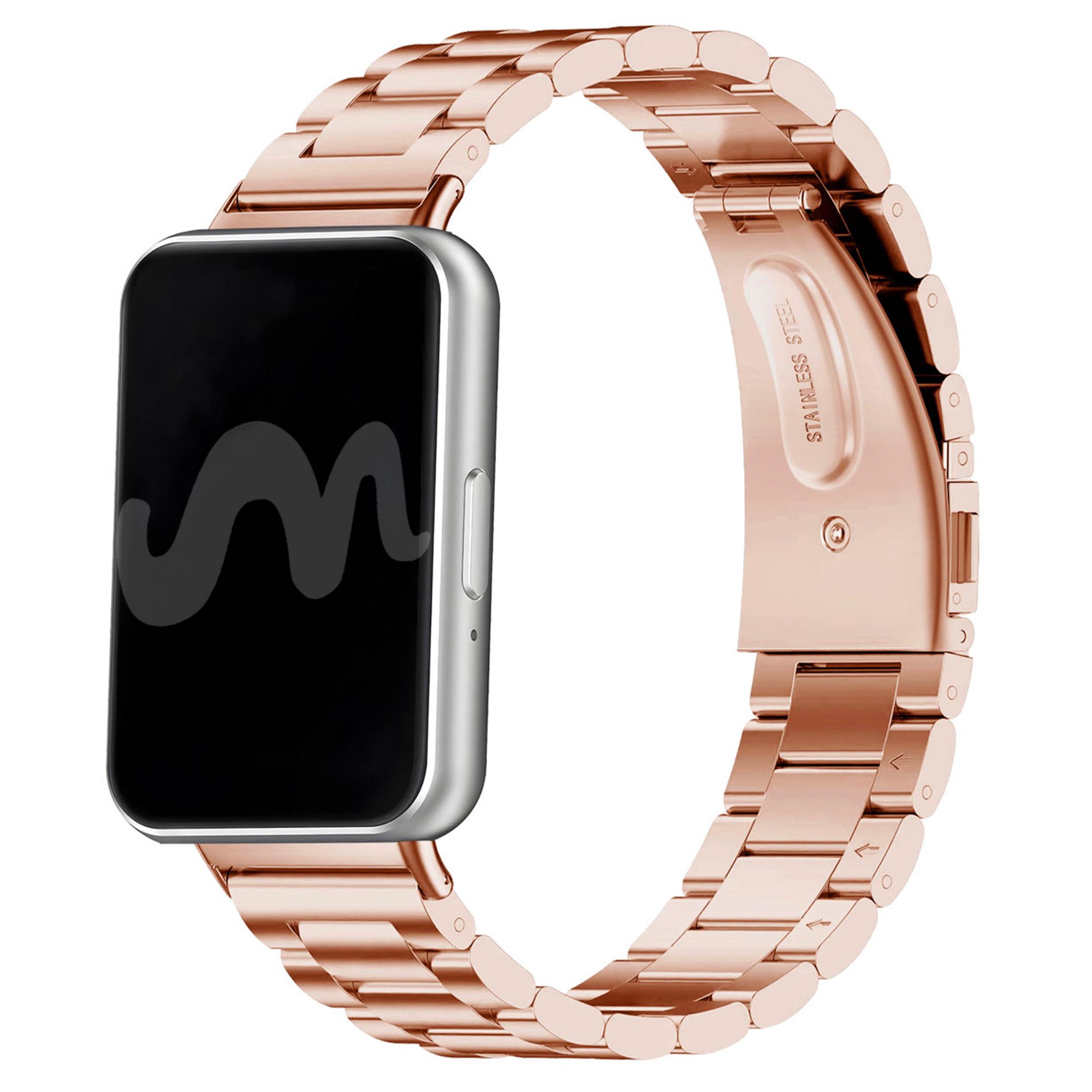 imoshion Smartwatch-Armband imoshion Edelstahlarmband für Samsung Galaxy Fit 3 - Rosé gold