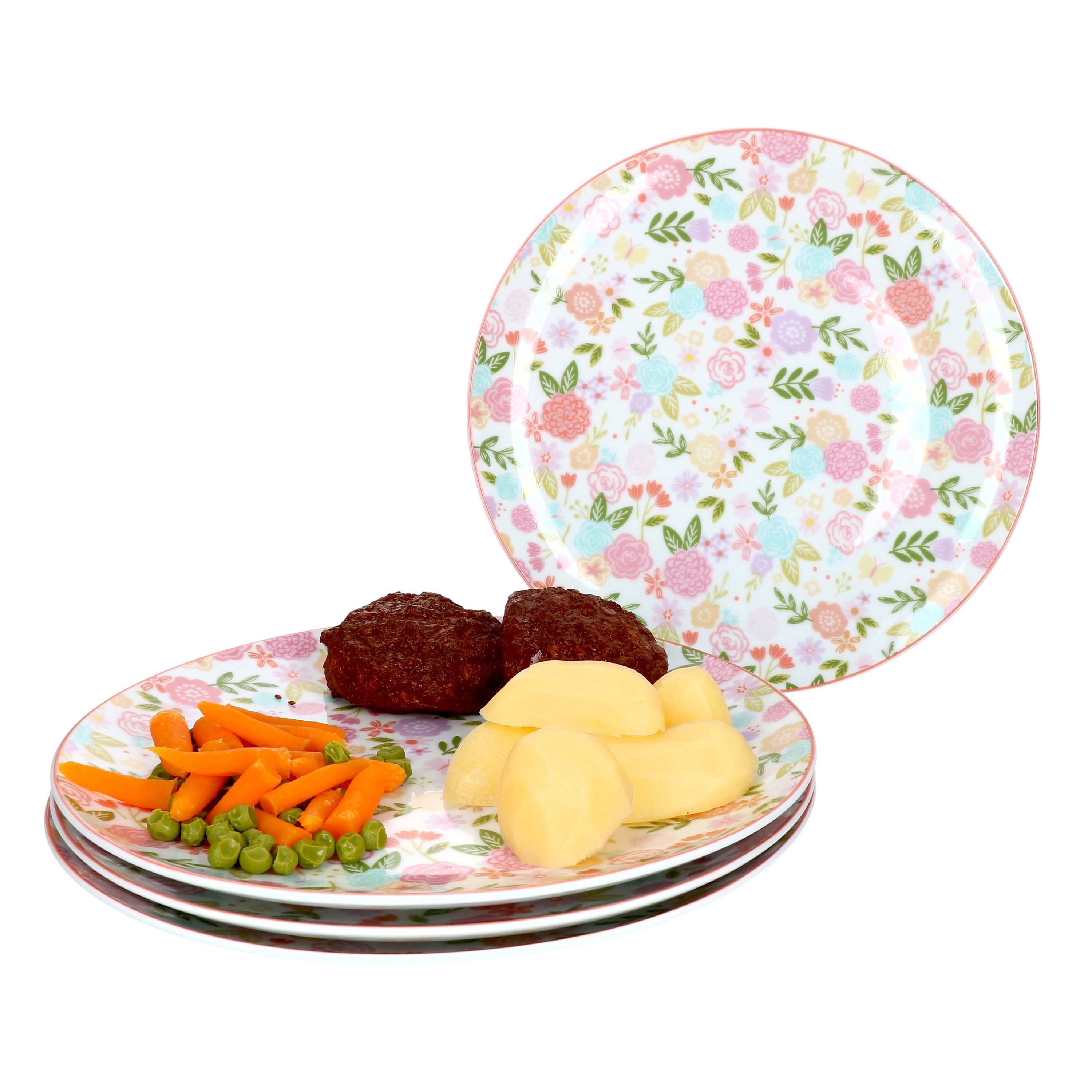 Ritzenhoff & Breker Speiseteller 4er Set Speiseteller flach 27cm Sweet Flower - Ritzenhoff 402773