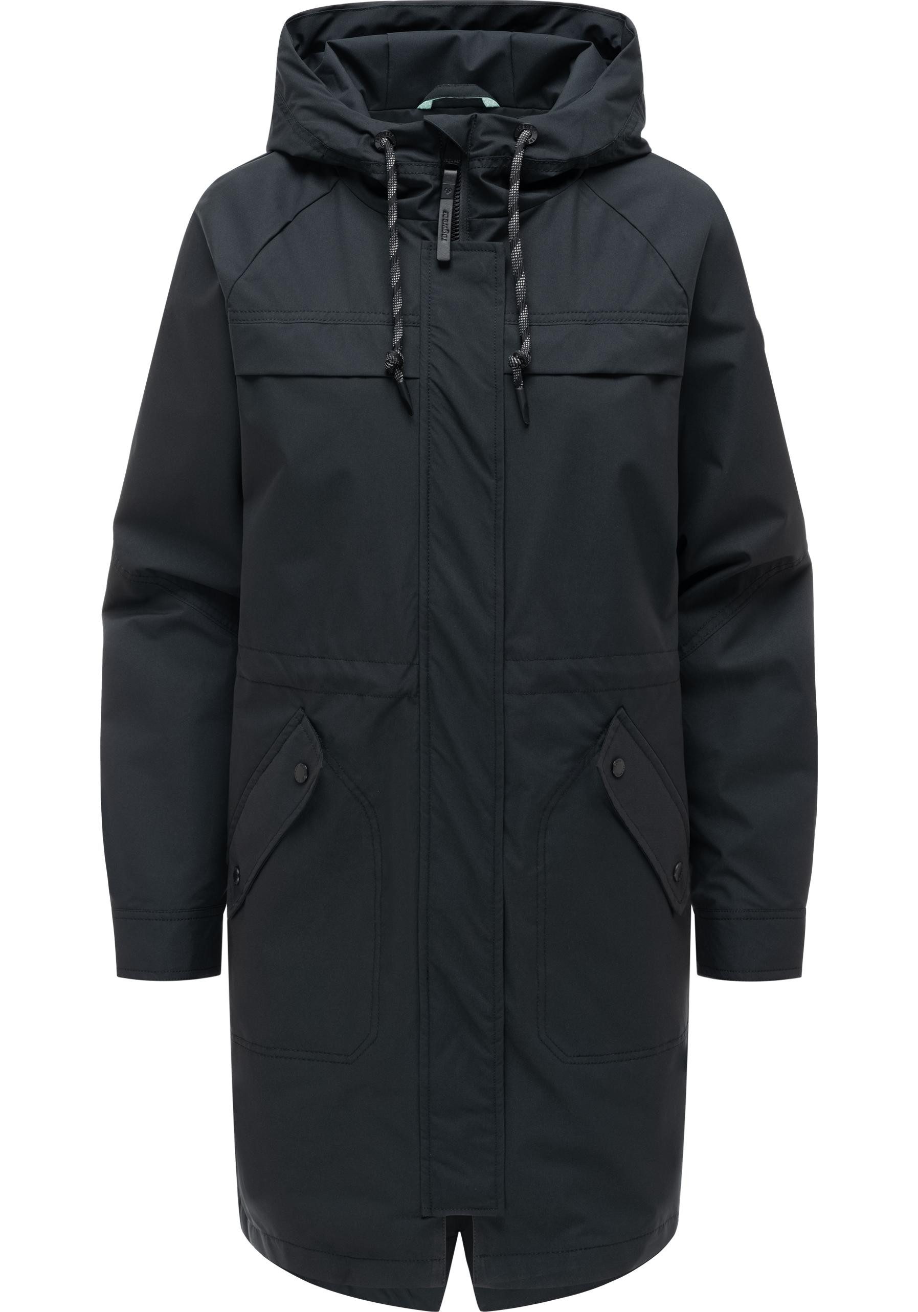 Ragwear Regenmantel Ximenna wasserdichter und atmungsaktiver Damen Übergangsparka