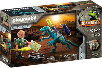 Playmobil® Konstruktions-Spielset »Deinonychus - Uncle Rob: Aufrüstung zum Kampf (70629), Dino Rise«, (19 St), Made in Europe
