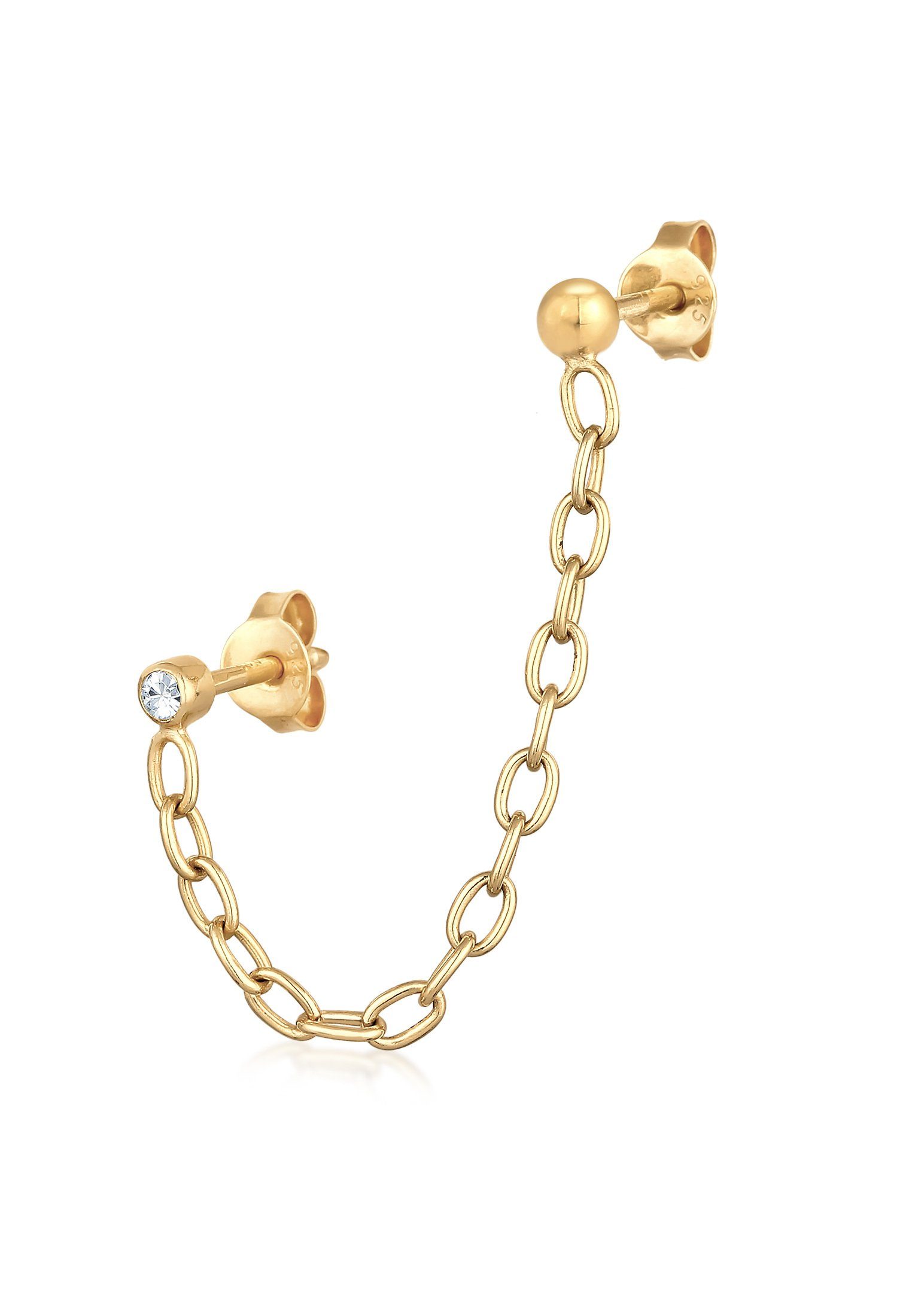 Elli Paar Ohrstecker Kette Piercing Kristall günstig online kaufen