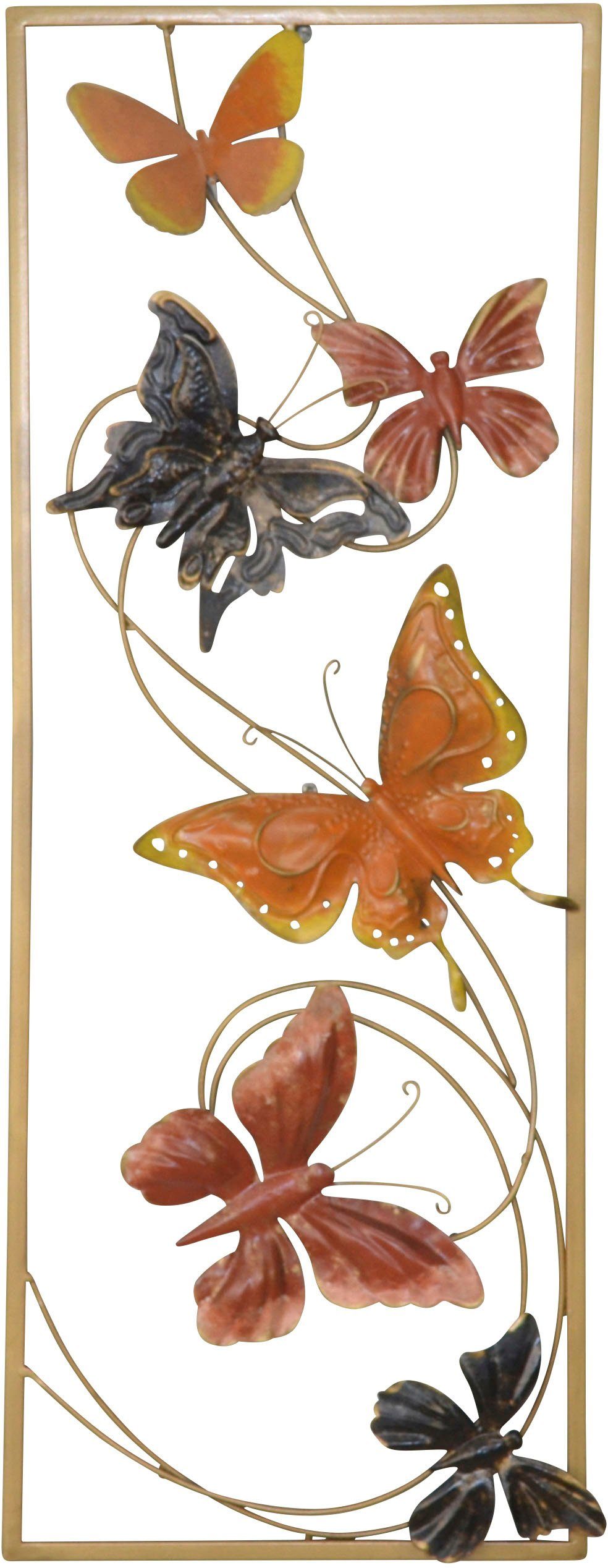 HOFMANN LIVING AND MORE Wanddekoobjekt Wanddekoration (1 St), bunte Schmett günstig online kaufen