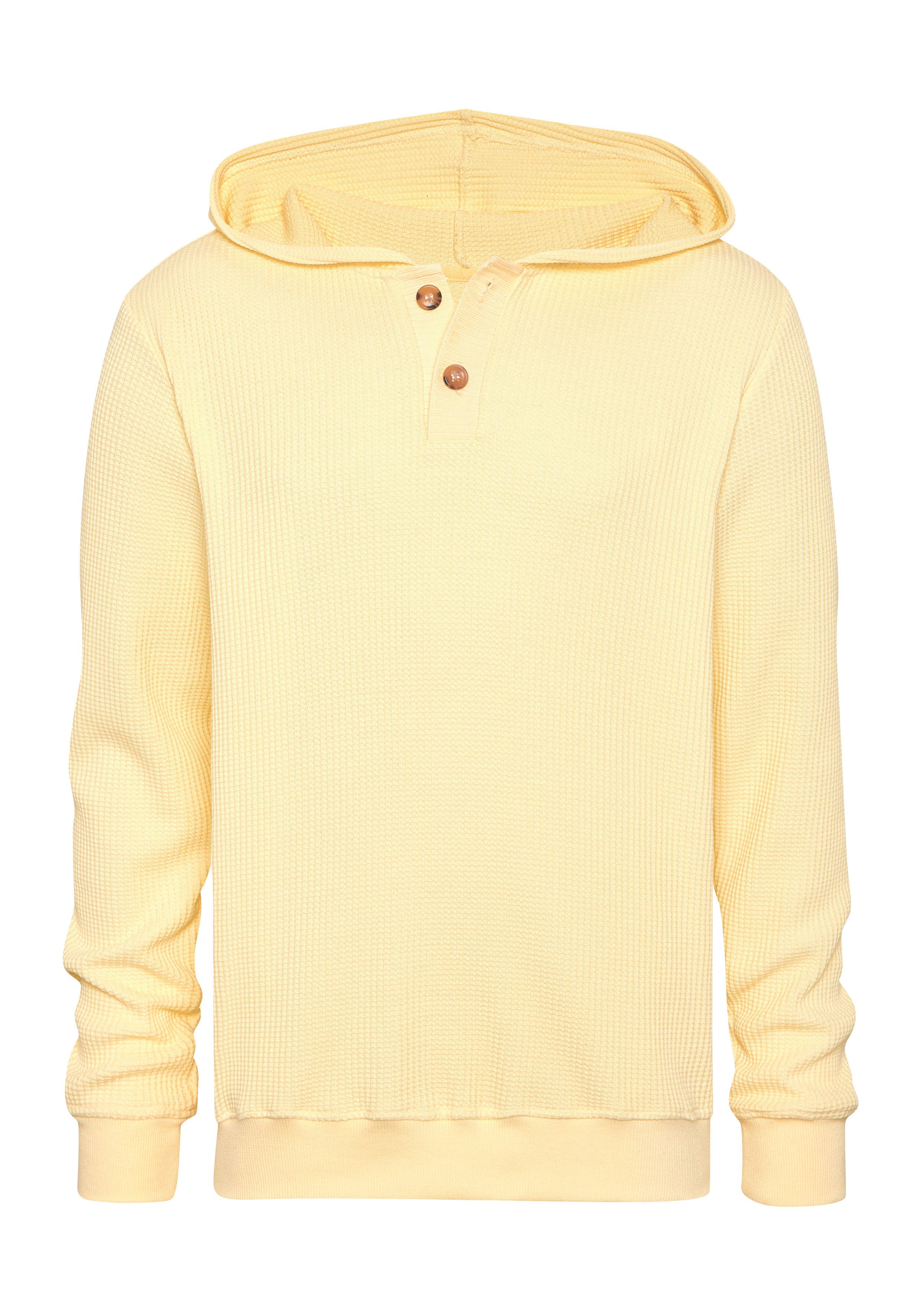 John Devin Hoodie, Strickhoodie - Kapuzenpulli aus Waffelstrick Sommerhoodie mit Knopfleiste. € 39,99, (€ 39,99 pro 1 Stk).