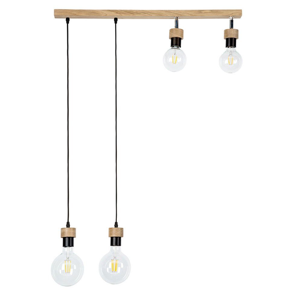 SPOT Light Hängeleuchte, Leuchtmittel nicht inklusive, Hängeleuchte Holz Eiche Holzleuchte hängend Strahler schwenkbar