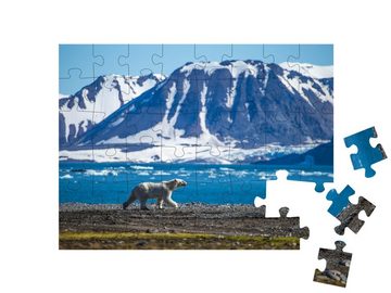 puzzleYOU Puzzle Eisbär, südliches Spitzbergen, 48 Puzzleteile, puzzleYOU-Kollektionen Natur, Arktis